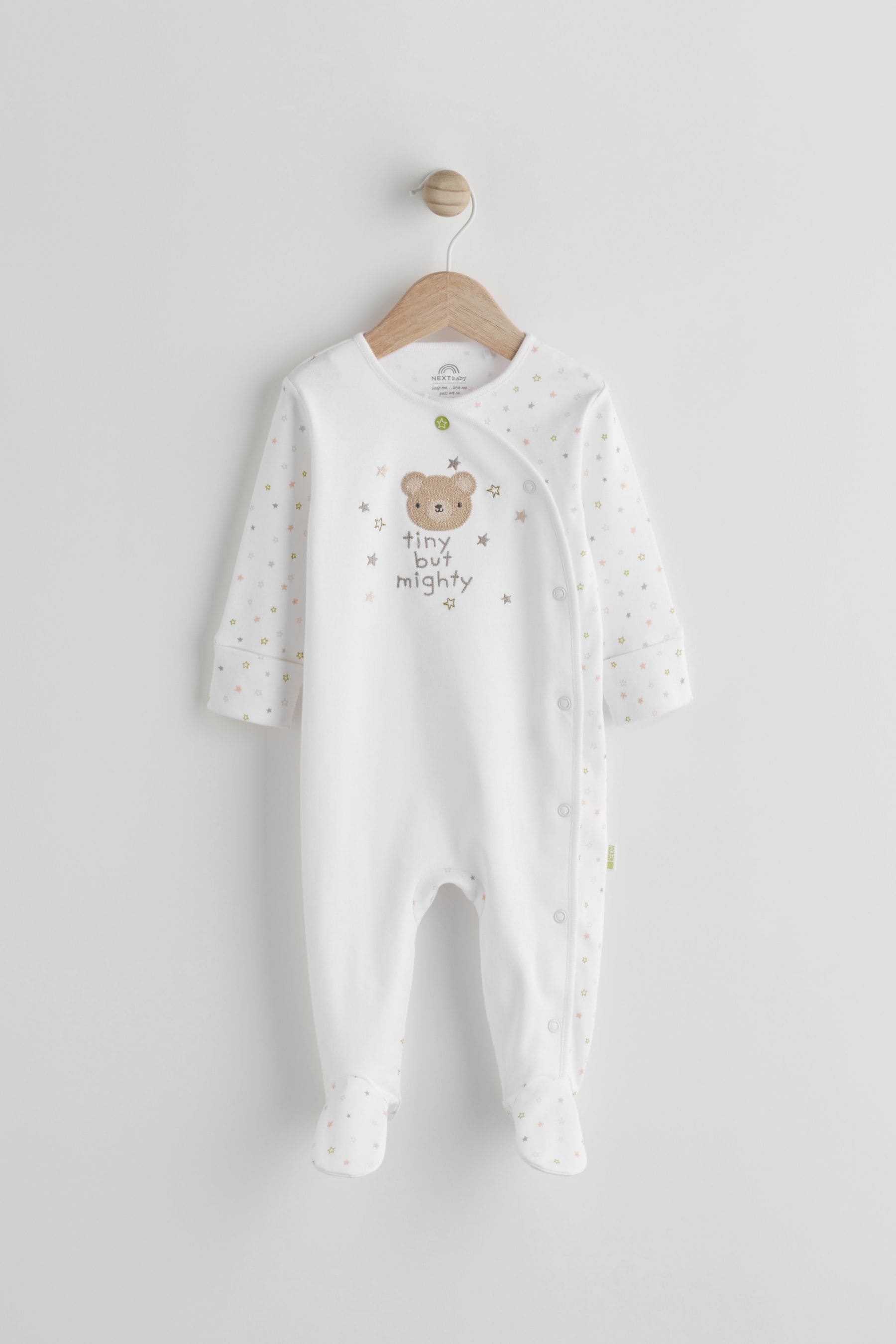 White Tiny But Mighty Charity Sleepsuit for Anthony Nolan (0-9mths)