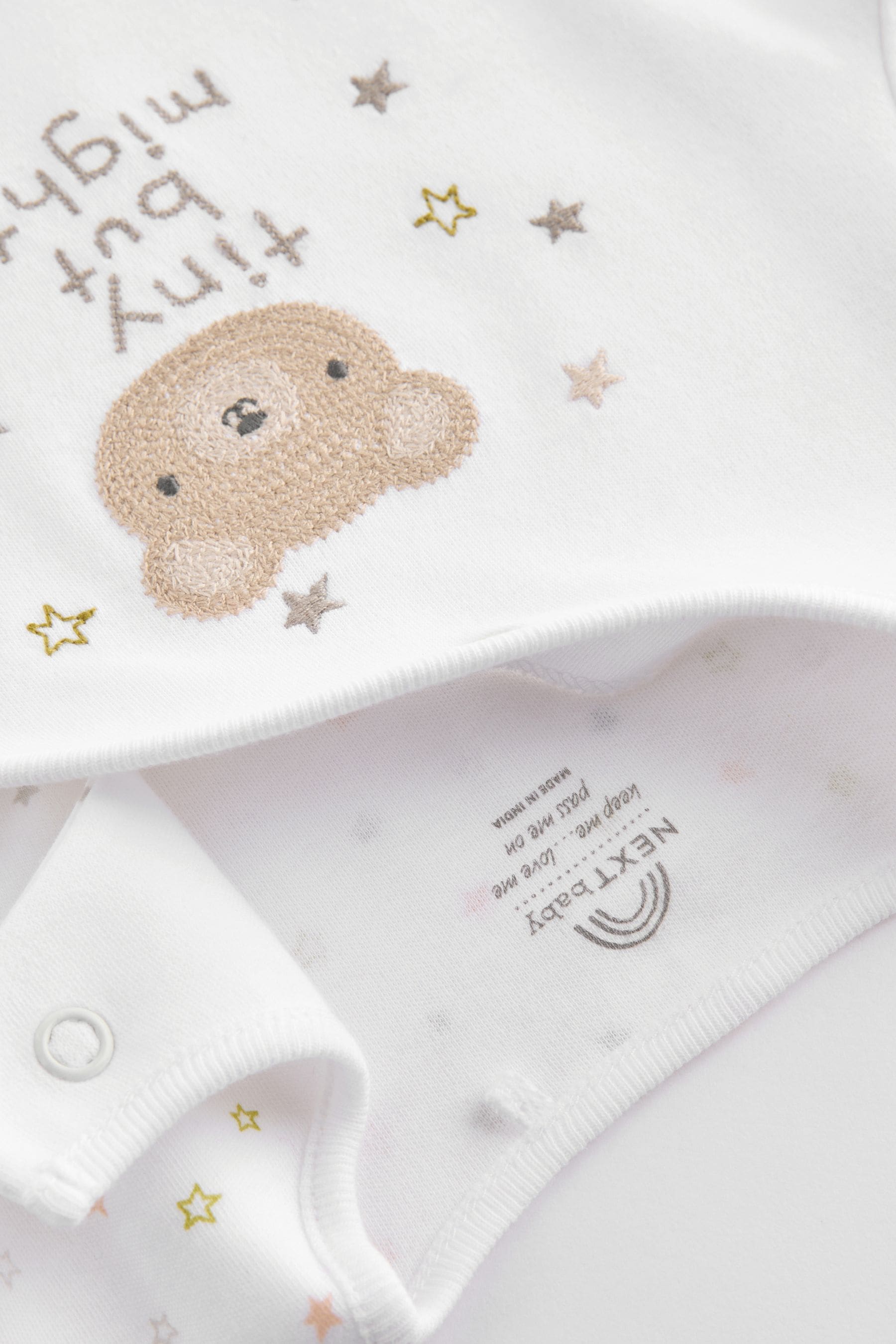 White Tiny But Mighty Charity Sleepsuit for Anthony Nolan (0-9mths)