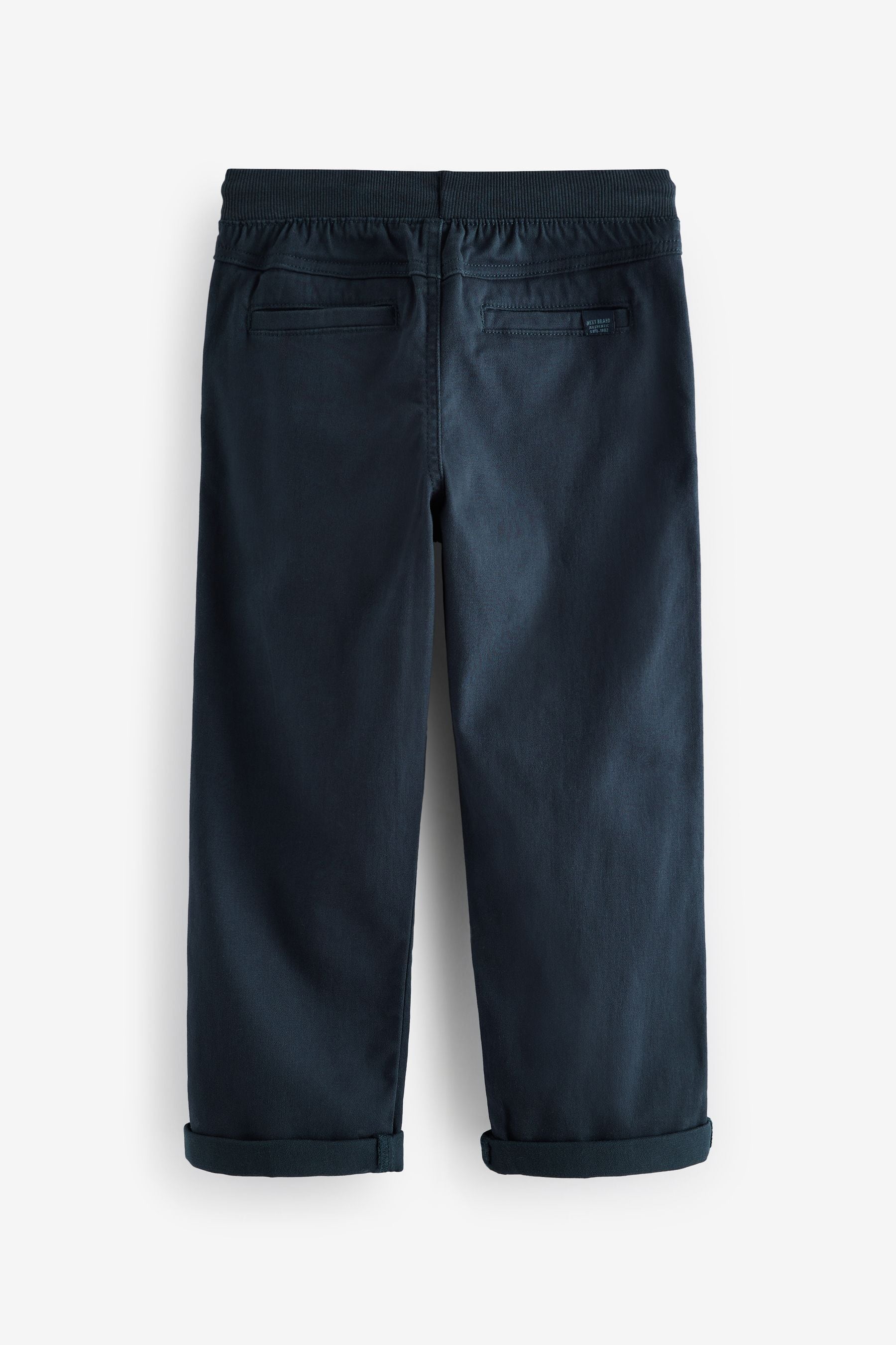 Navy Blue Wide Fit Rib Waist Pull-On Trousers (3-16yrs)