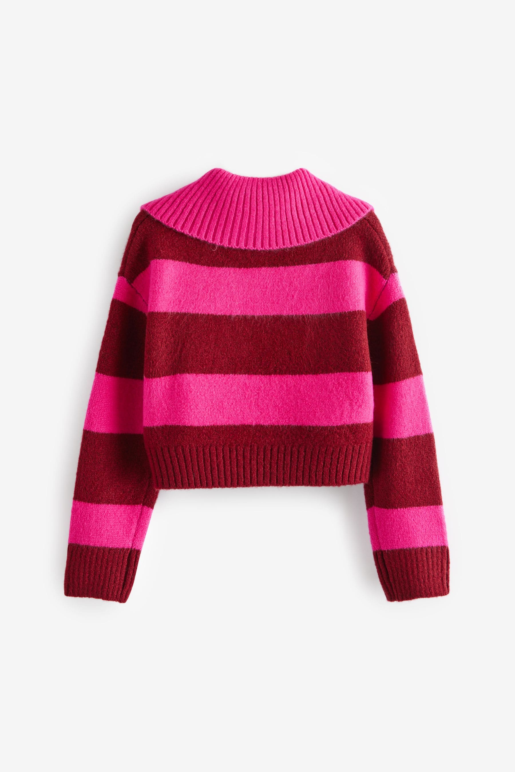 Pink Stripe Collar Jumper (3-16yrs)