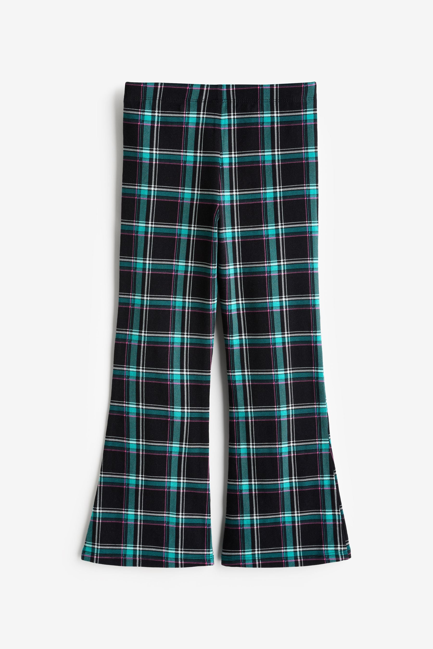 Black Multi Check Flare Leggings (3-16yrs)