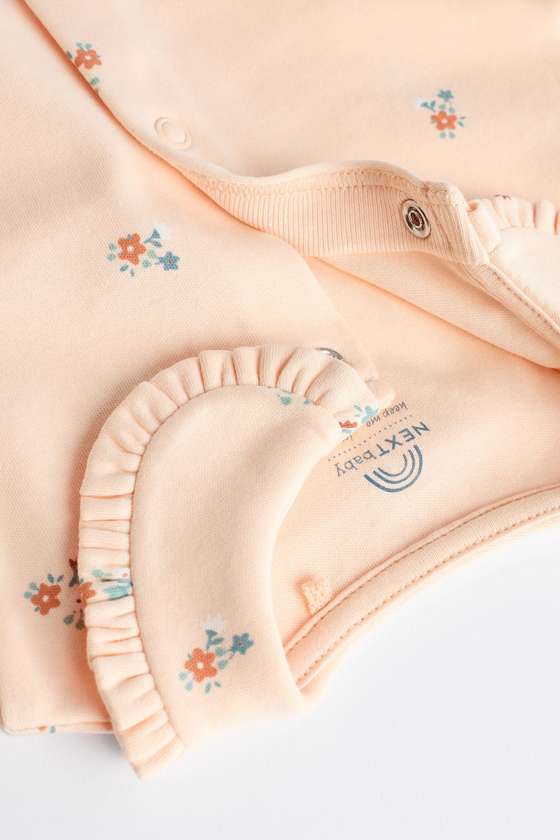 Cream/Blue Baby Collared Sleepsuit (0mths-2yrs)