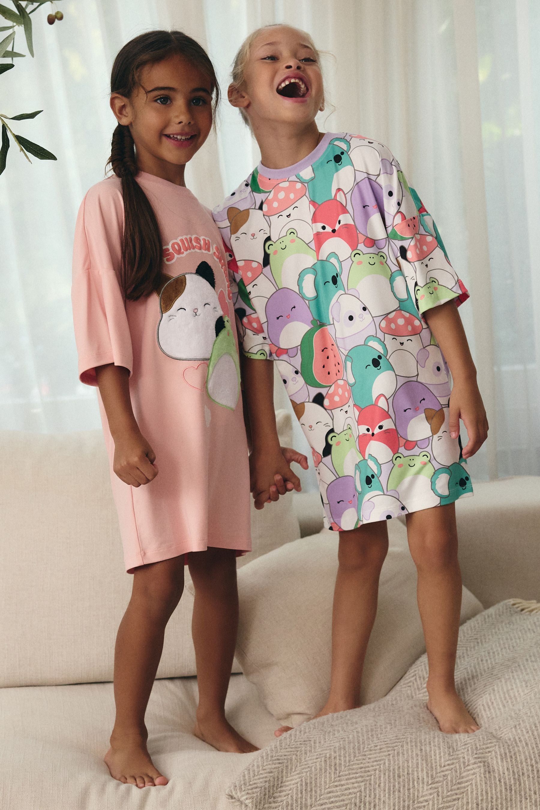 Pink/Purple Squishmallows License Nighties 2 Pack (5-14yrs)