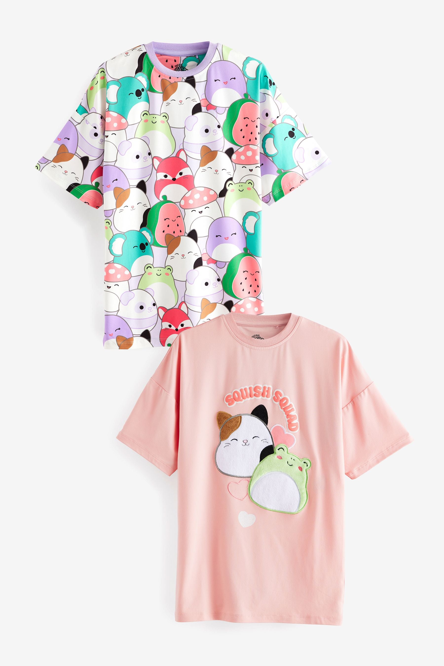 Pink/Purple Squishmallows License Nighties 2 Pack (5-14yrs)