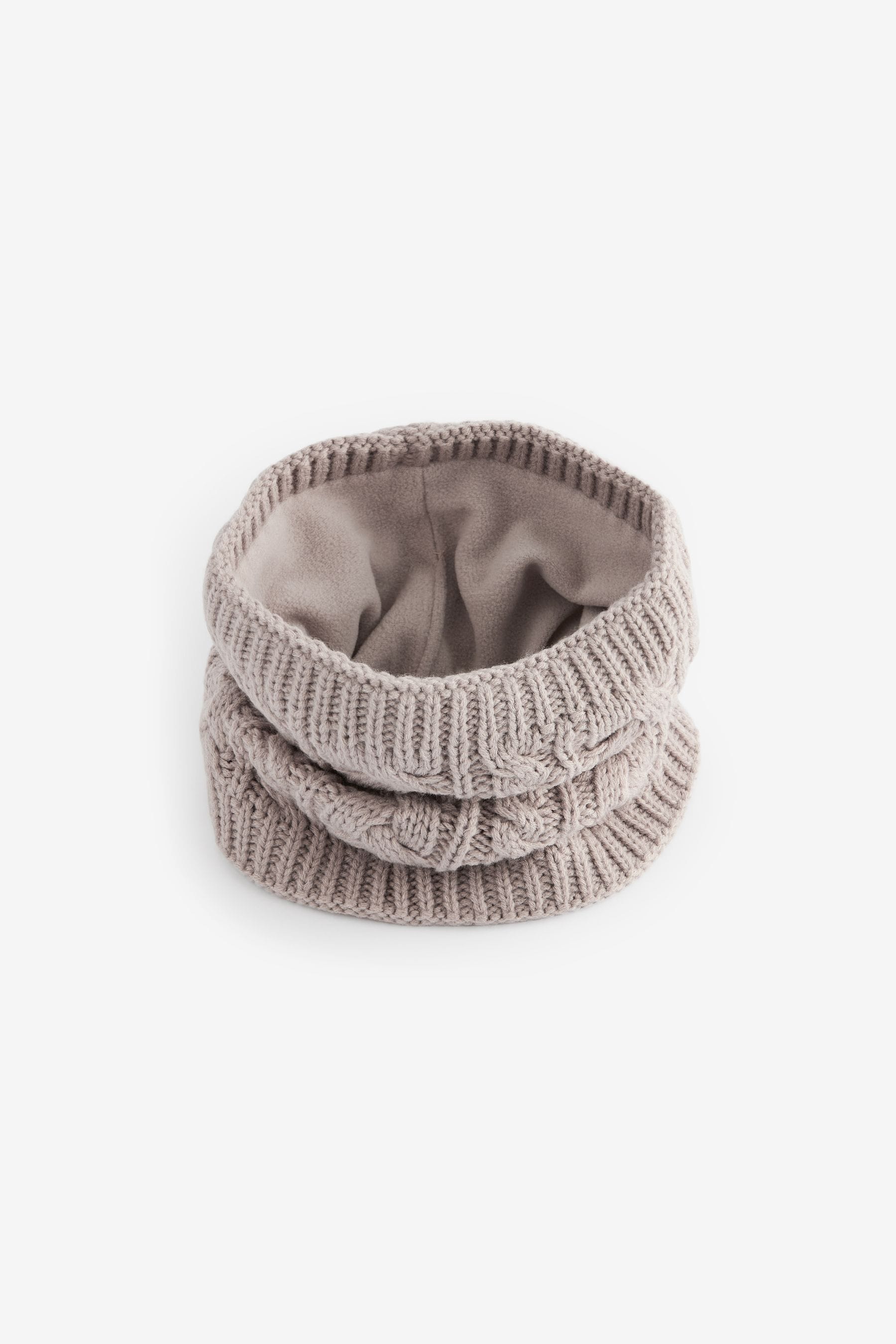 Neutral Cable Knit Snood (1-16yrs)