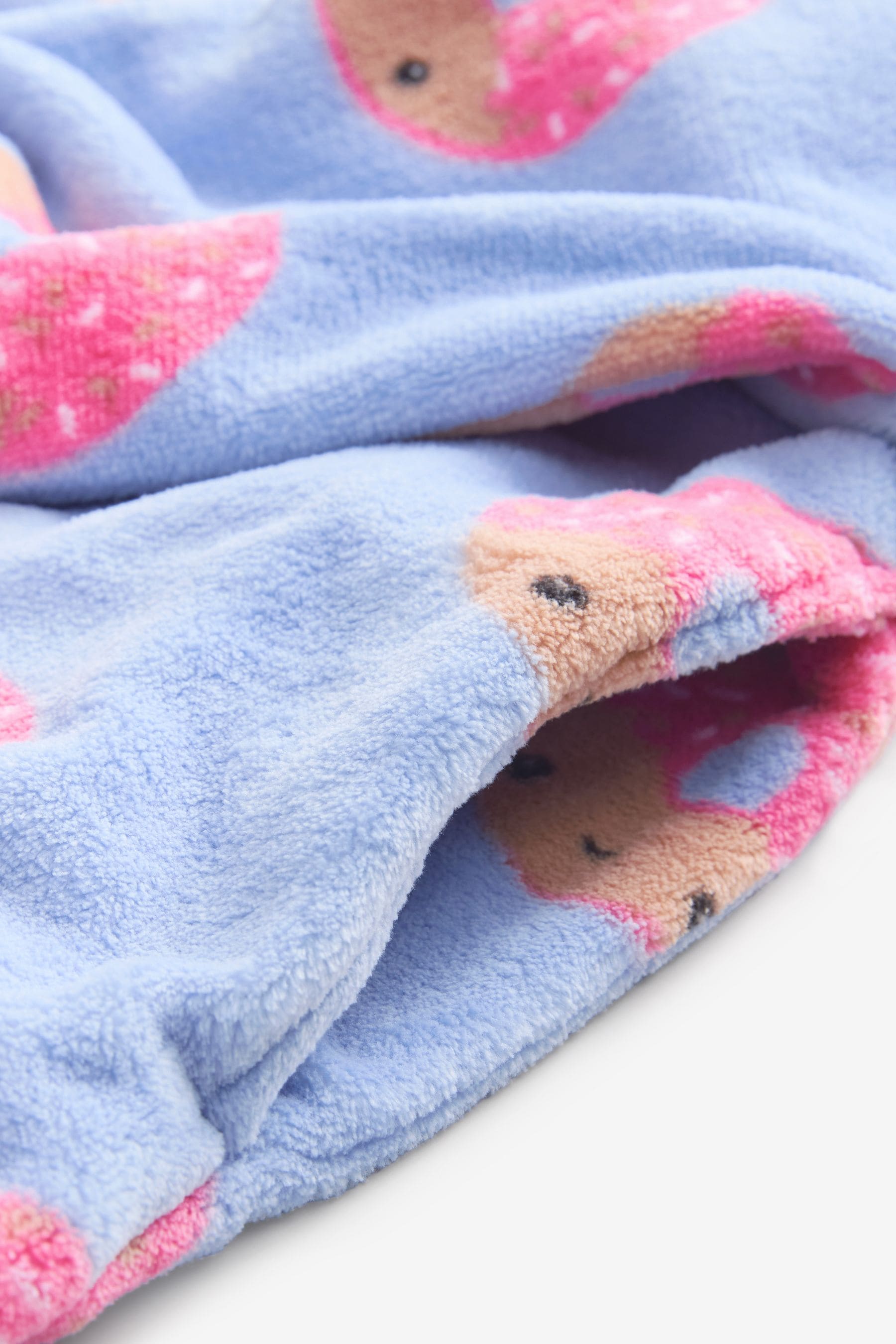 Blue/Pink Blanket Hoodie (3-16yrs)