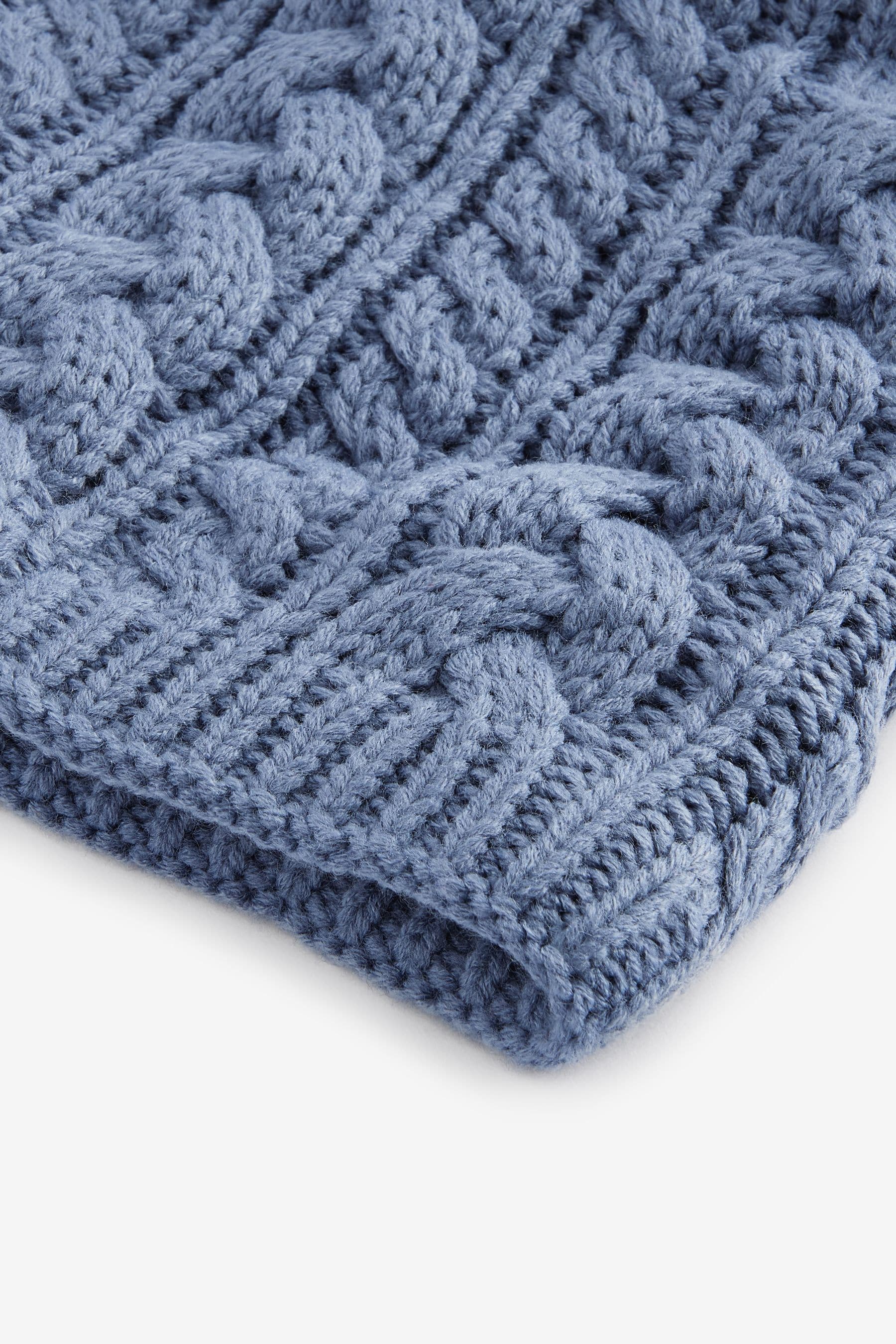 Mineral Blue Cable Knit Snood (1-16yrs)