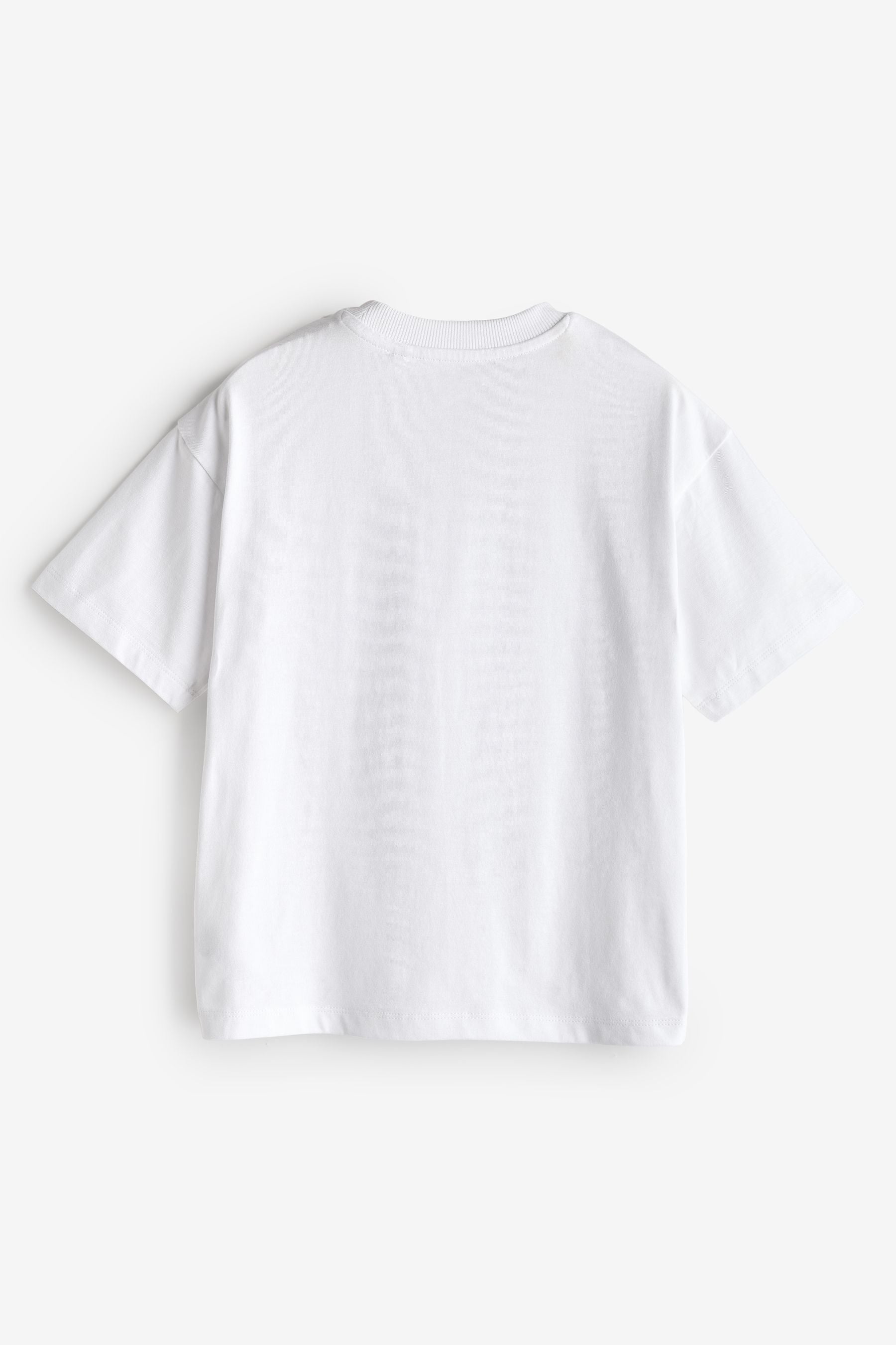 White Disco Smile Relaxed Fit Short Sleeve Graphic T-Shirt (3-16yrs)