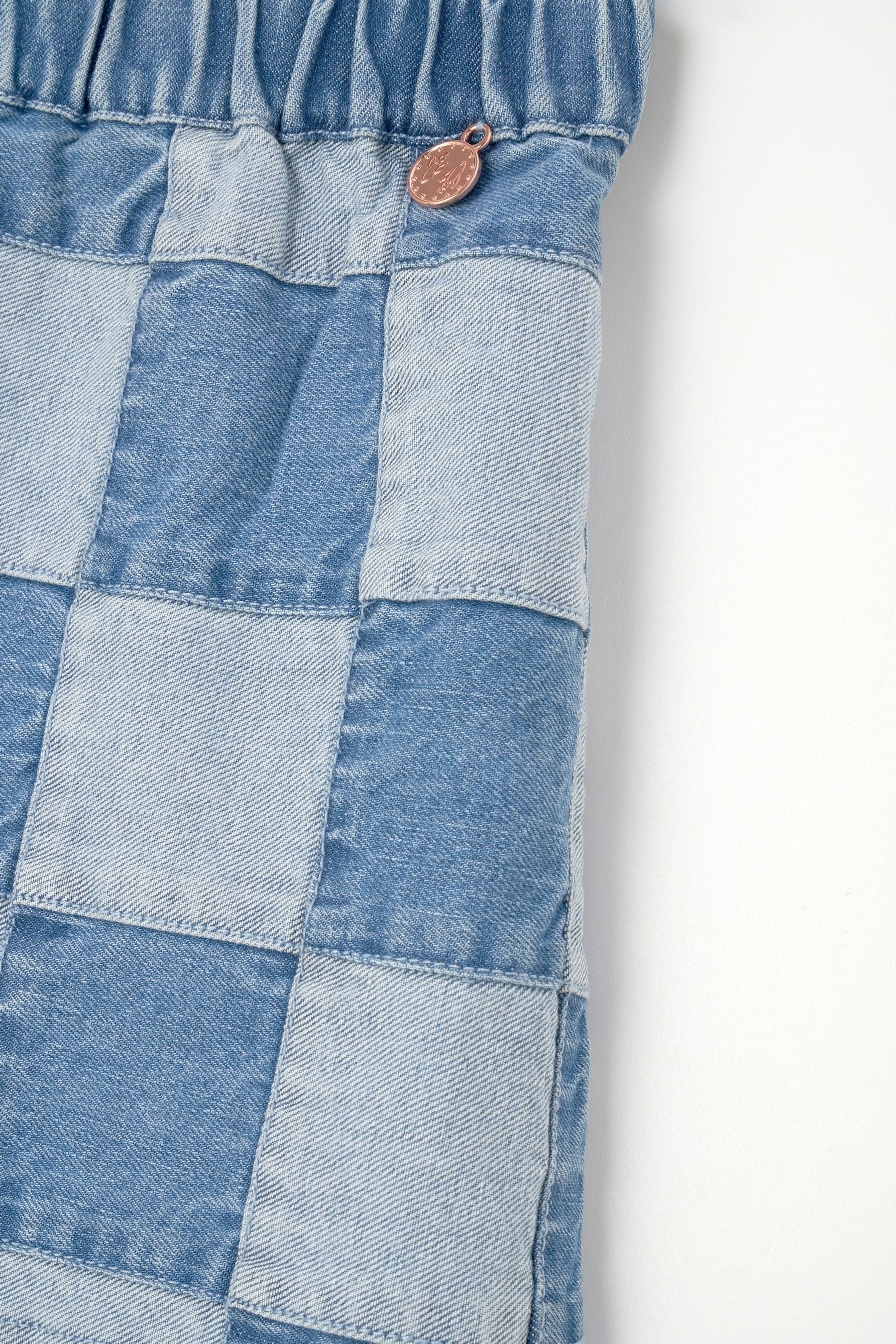 Blue Angel & Rocket Quinn Patchwork Denim Skirt