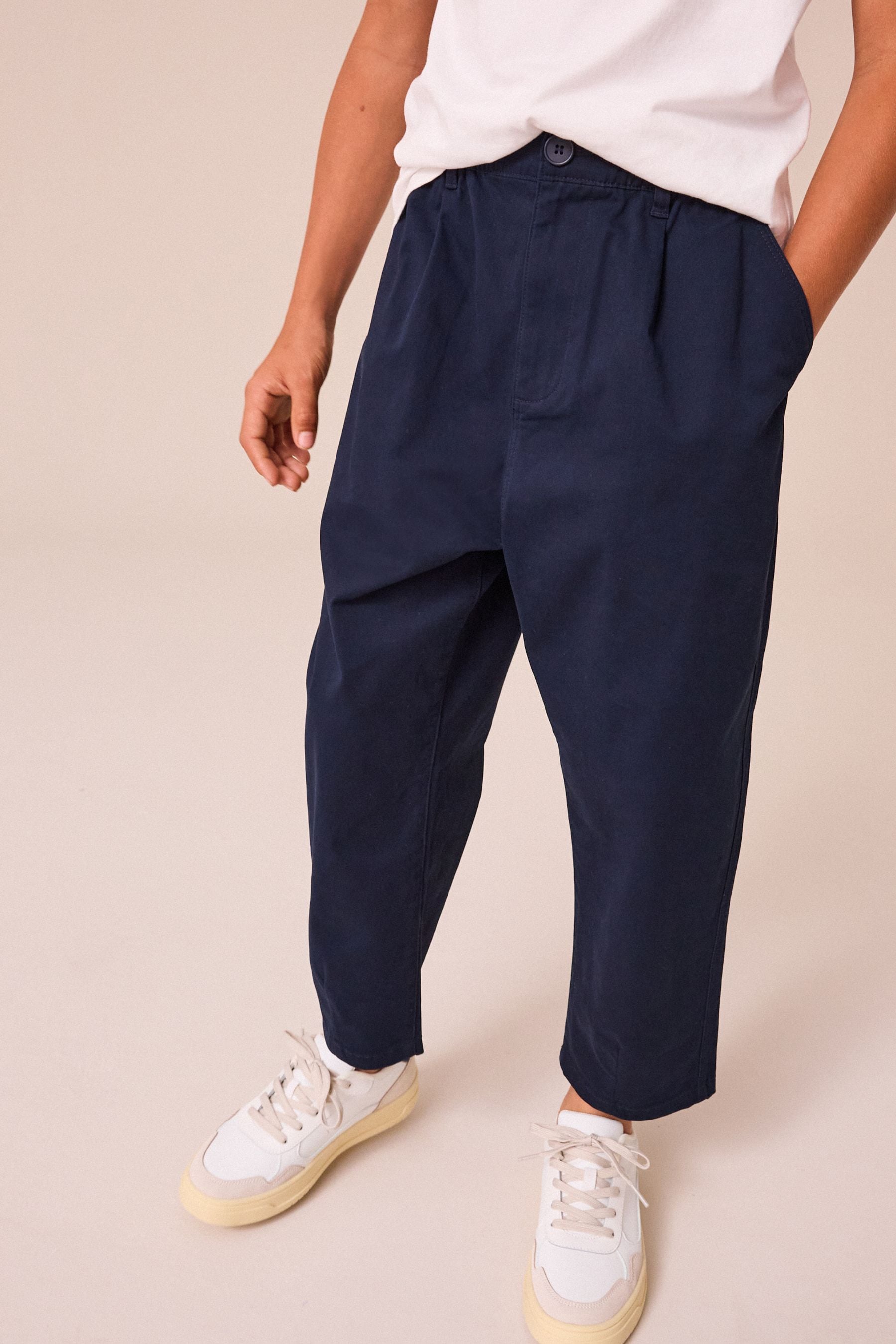 Navy Balloon Fit Trousers (3-16yrs)