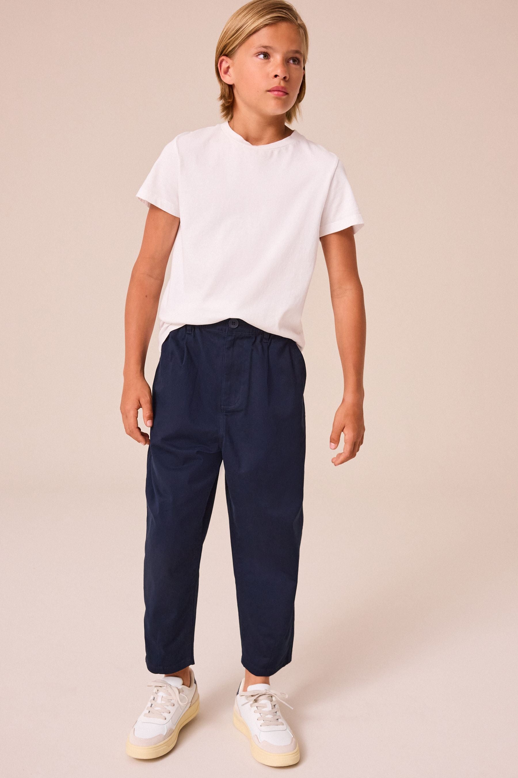 Navy Balloon Fit Trousers (3-16yrs)