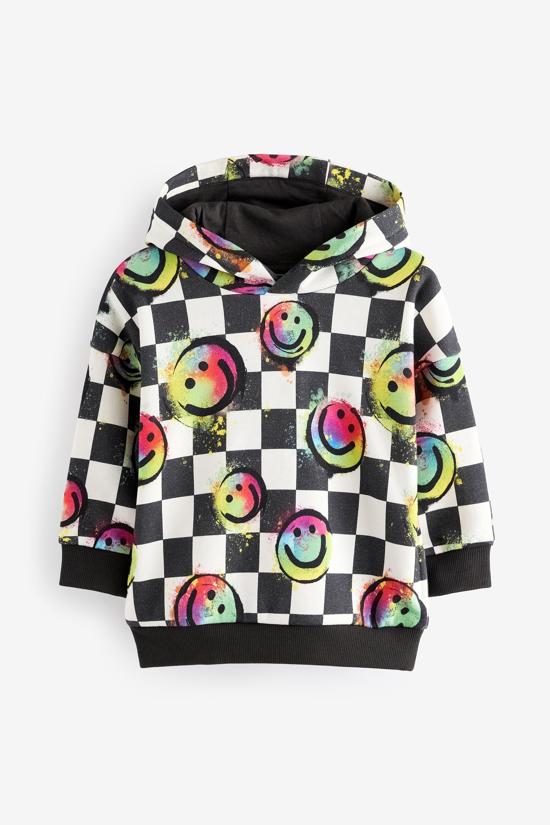 Checkerboard All Over Print Jersey Hoodie (3mths-7yrs)