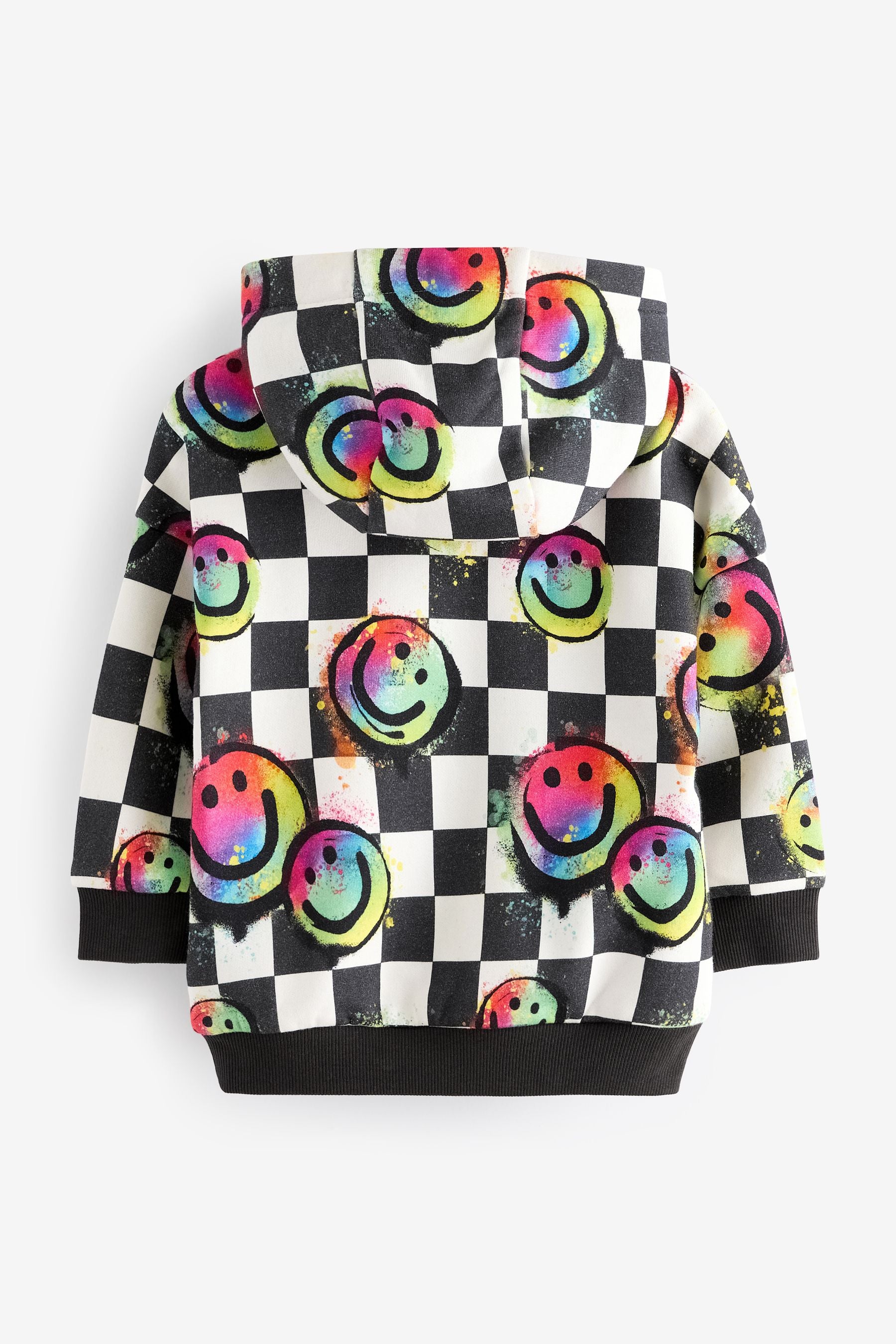 Checkerboard All Over Print Jersey Hoodie (3mths-7yrs)