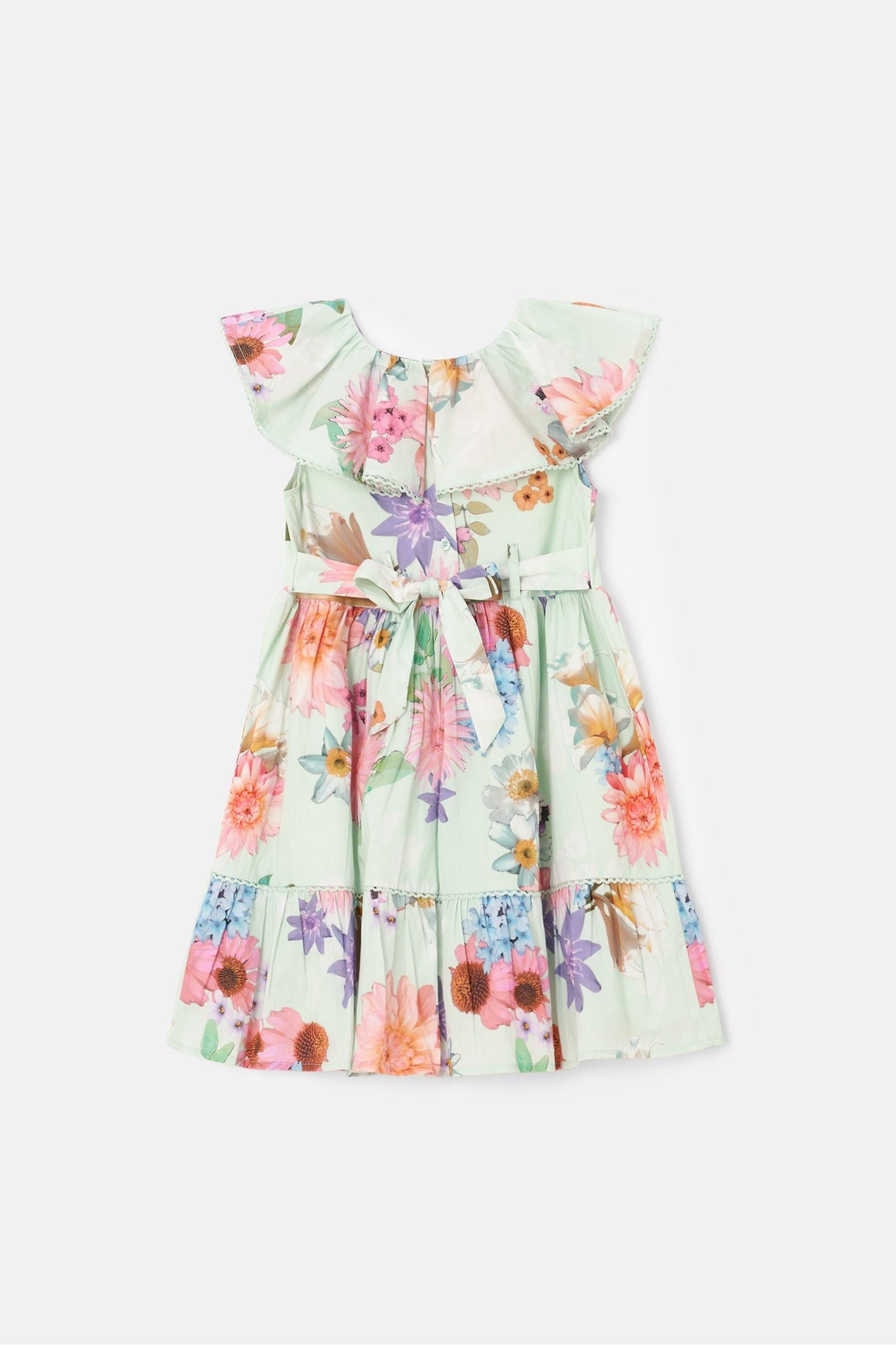 Angel & Rocket Green 100% Cotton Chloe Collar Dress