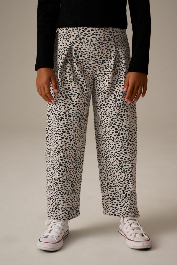 Black/White Animal Barrel Trousers (3-16yrs)