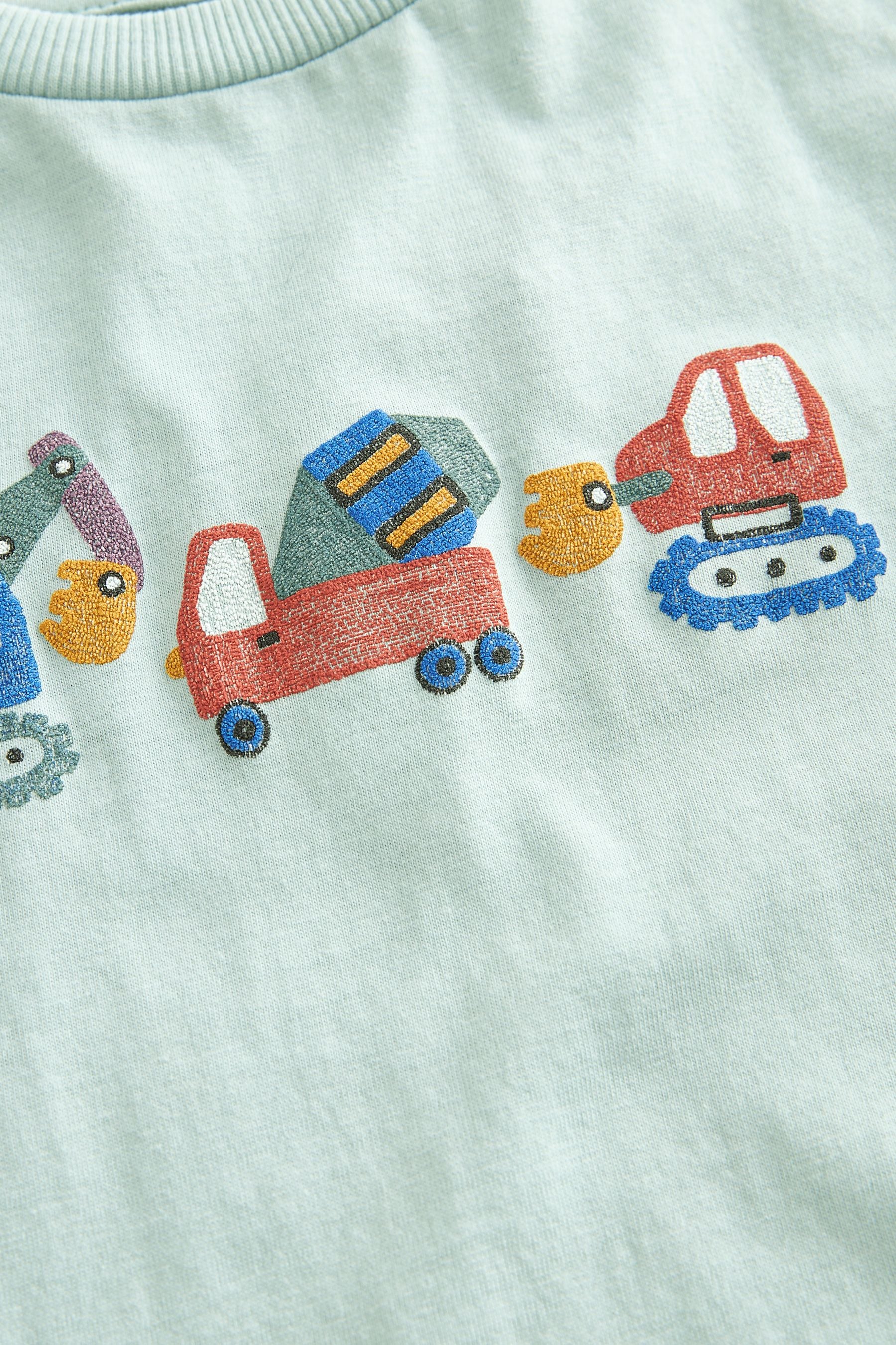 Blue Diggers Transport Short Sleeve T-Shirt (3mths-7yrs)