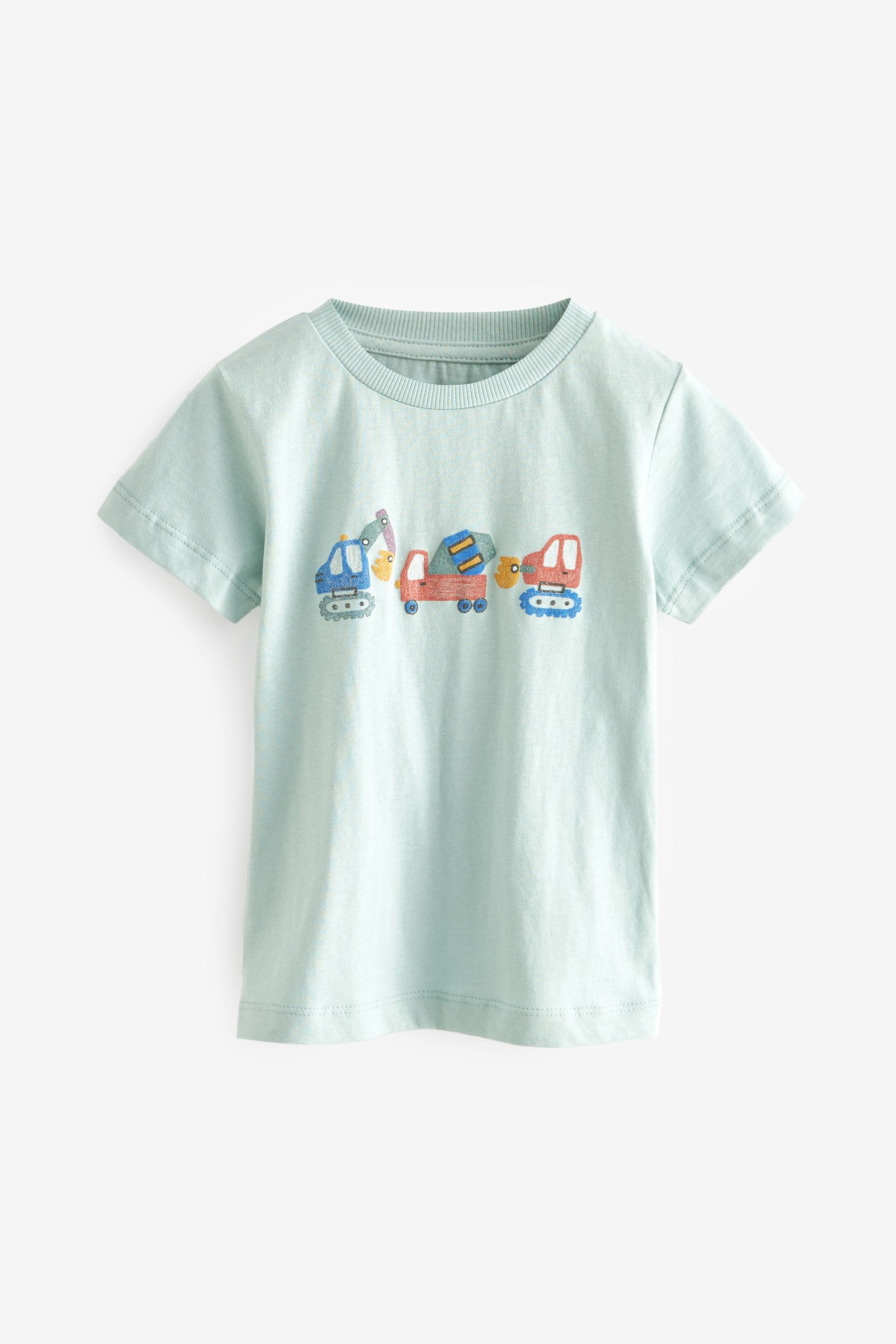 Blue Diggers Transport Short Sleeve T-Shirt (3mths-7yrs)