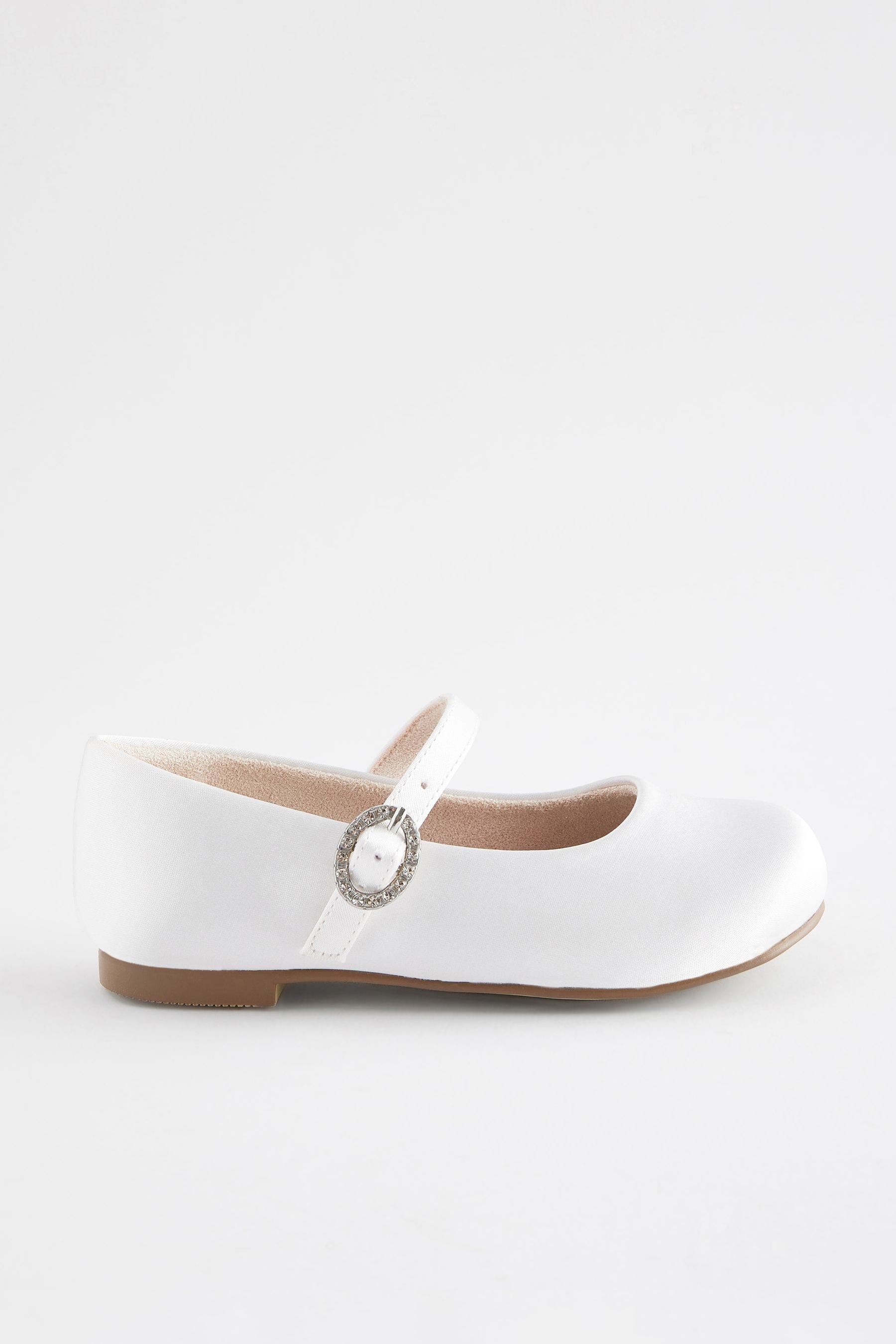 White Wide Fit (G) Bridesmaid Occasion Mary Jane Shoes