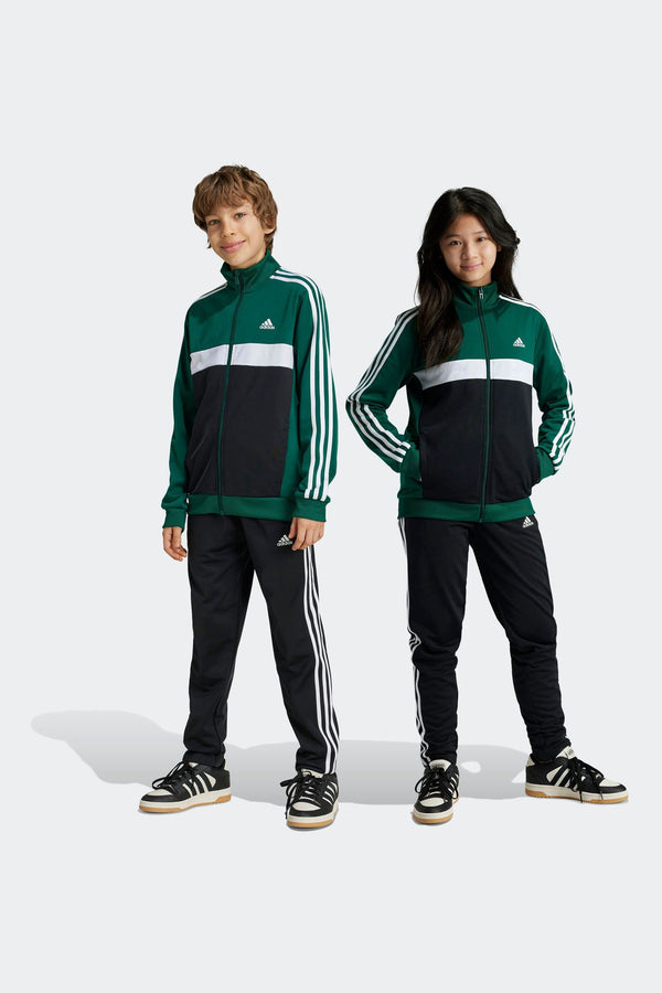 adidas Green/White Sportswear Essentials 3-Stripes Tiberio Tracksuit