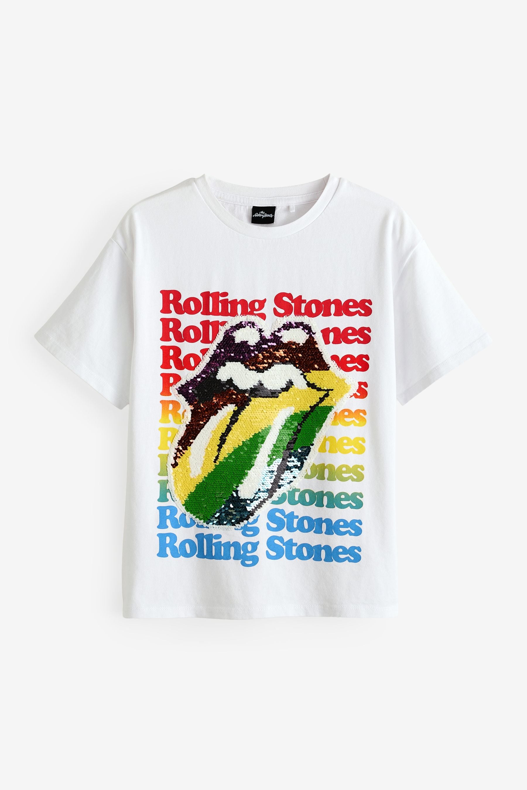 Ecru White Oversized Rolling Stones 100% Cotton T-Shirt (3-16yrs)