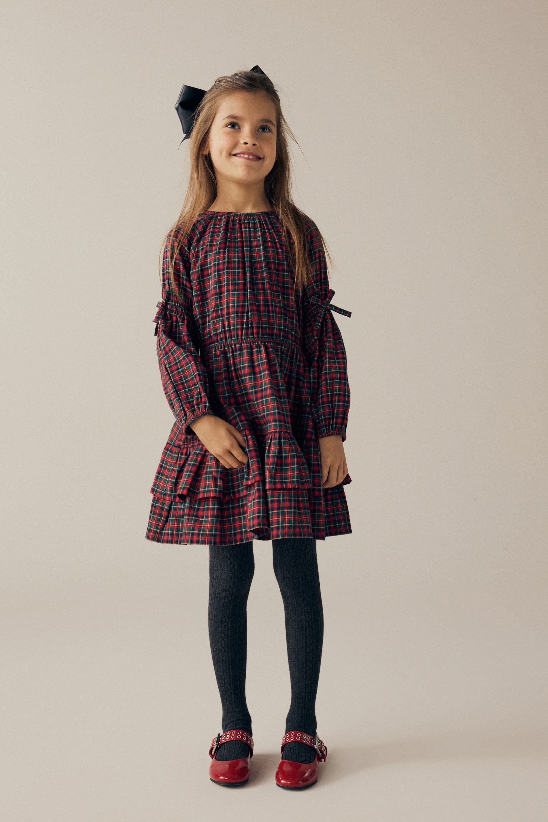 Red Tartan Check Dress (3-16yrs)