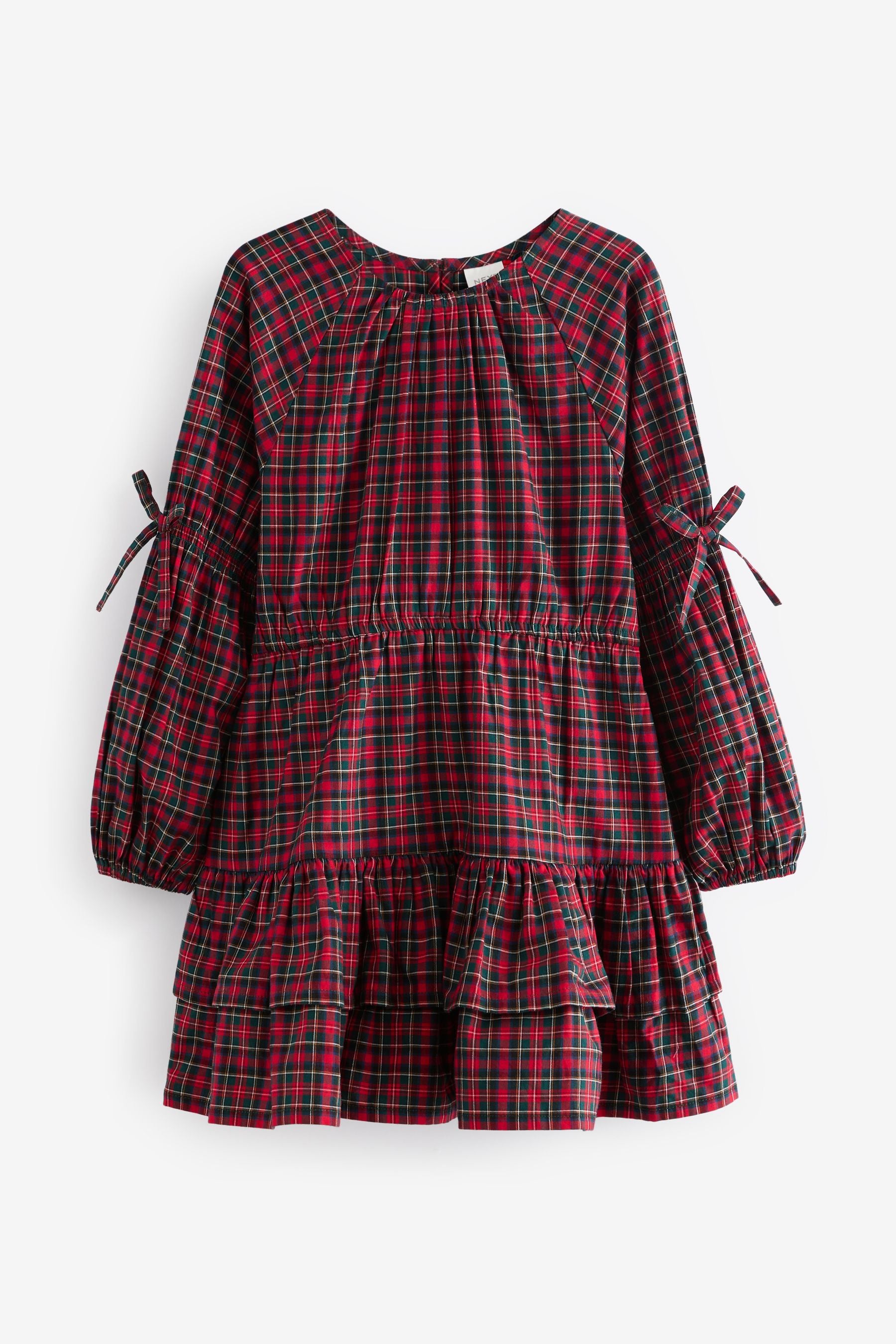 Red Tartan Check 100% Cotton Dress (3-16yrs)