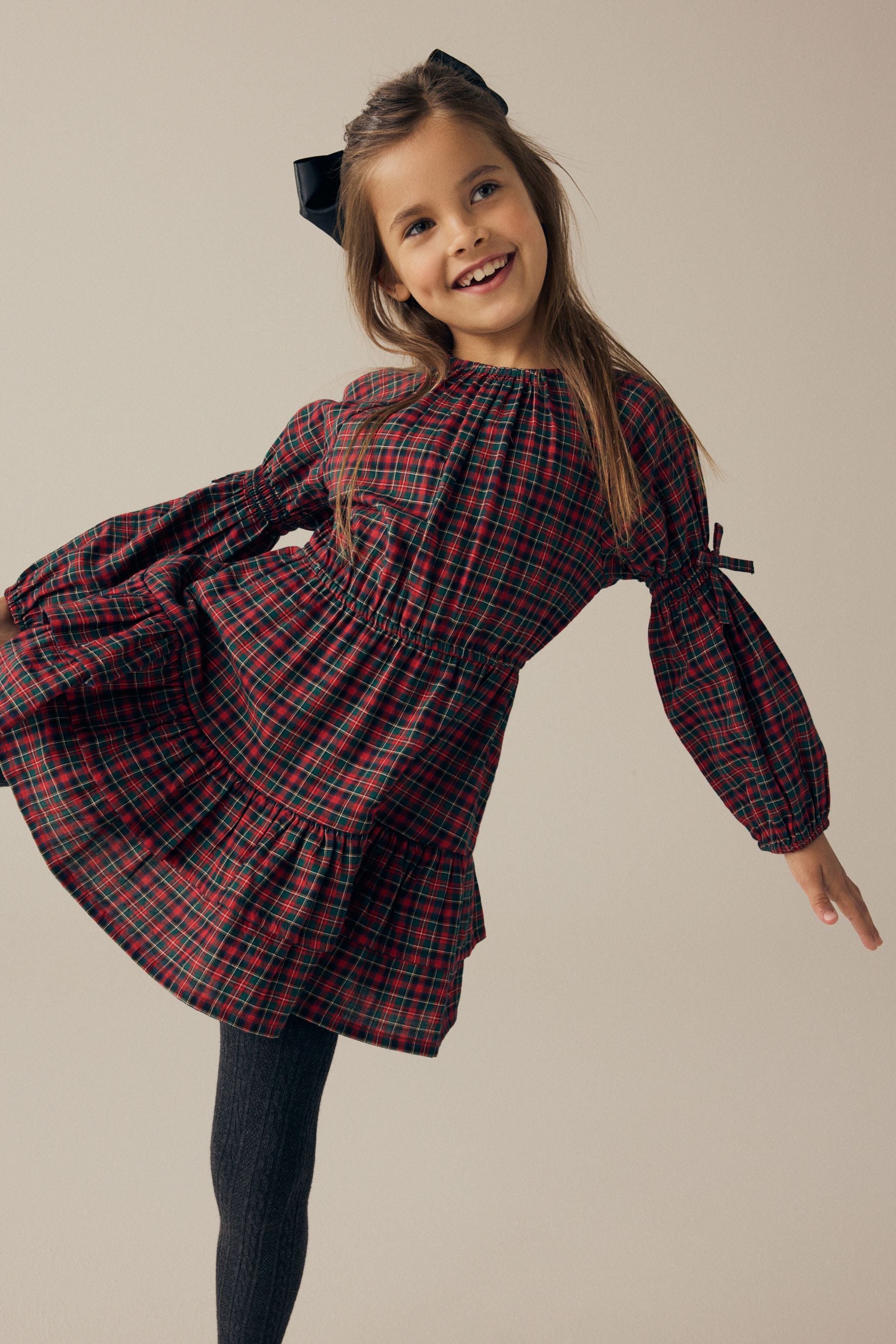 Red Tartan Check Dress (3-16yrs)