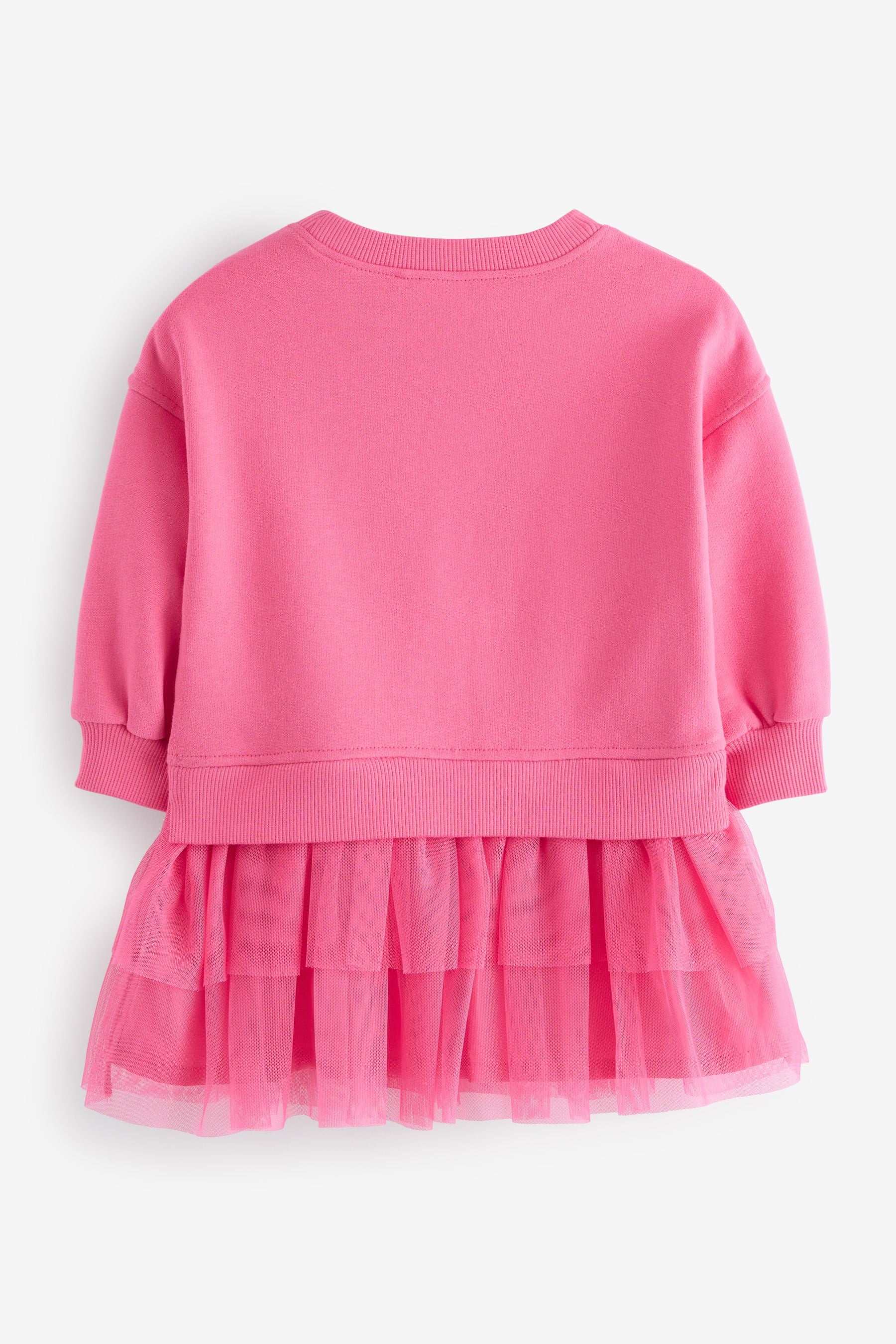 Pink Sweat Mesh Dress (3mths-7yrs)