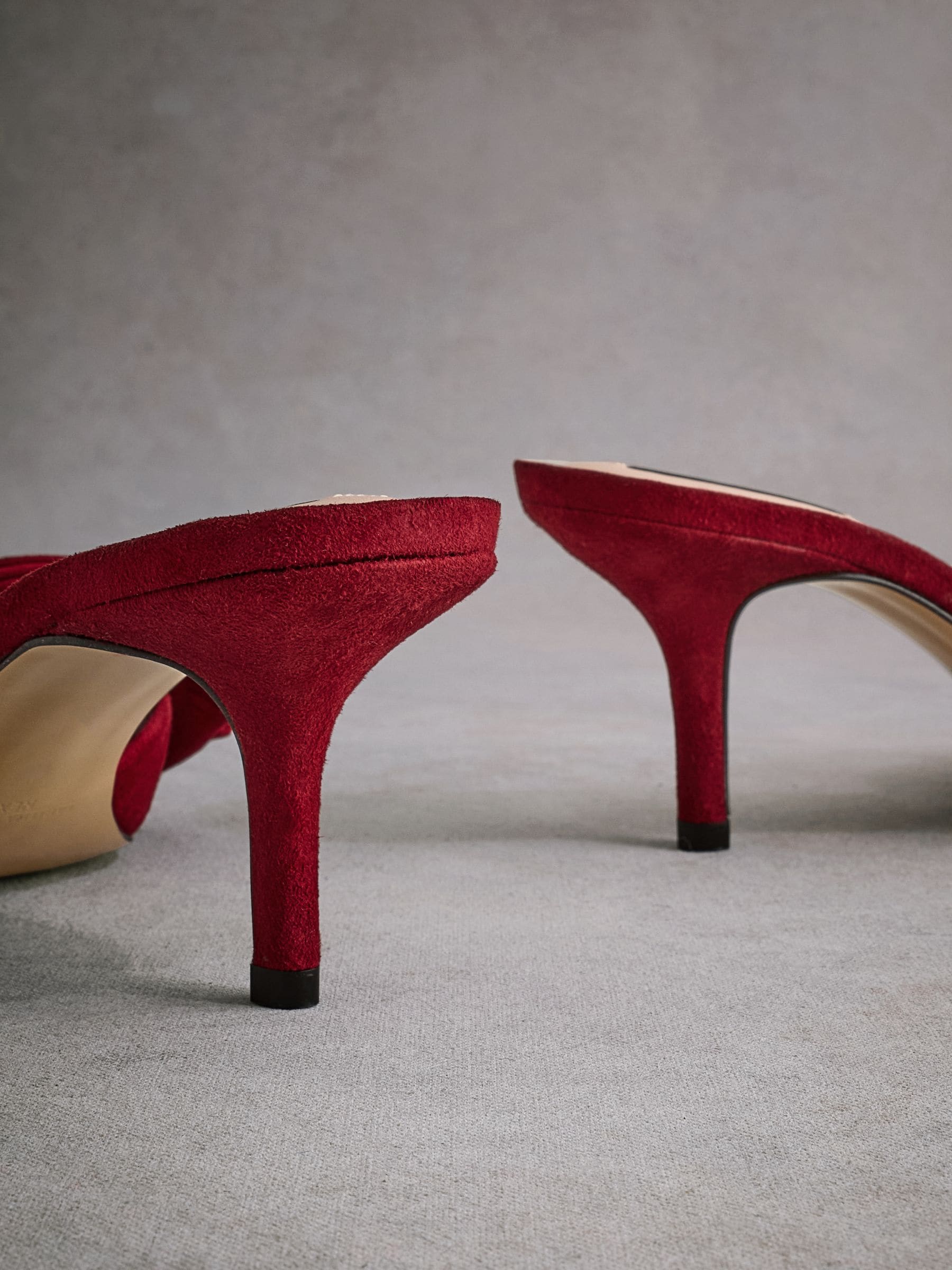 Red Tabitha Simmons Joelle Leather Bow Mules