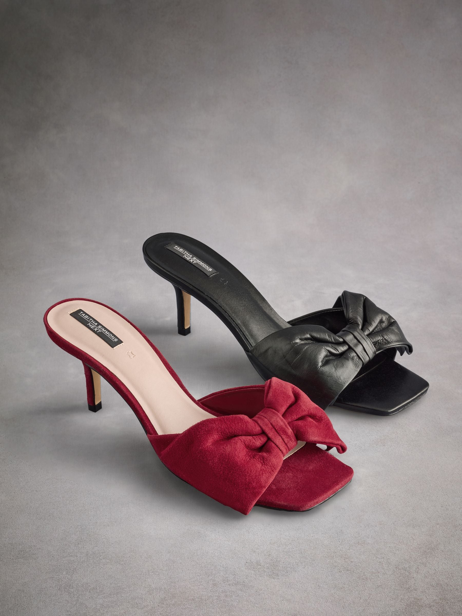 Red Tabitha Simmons Joelle Leather Bow Mules