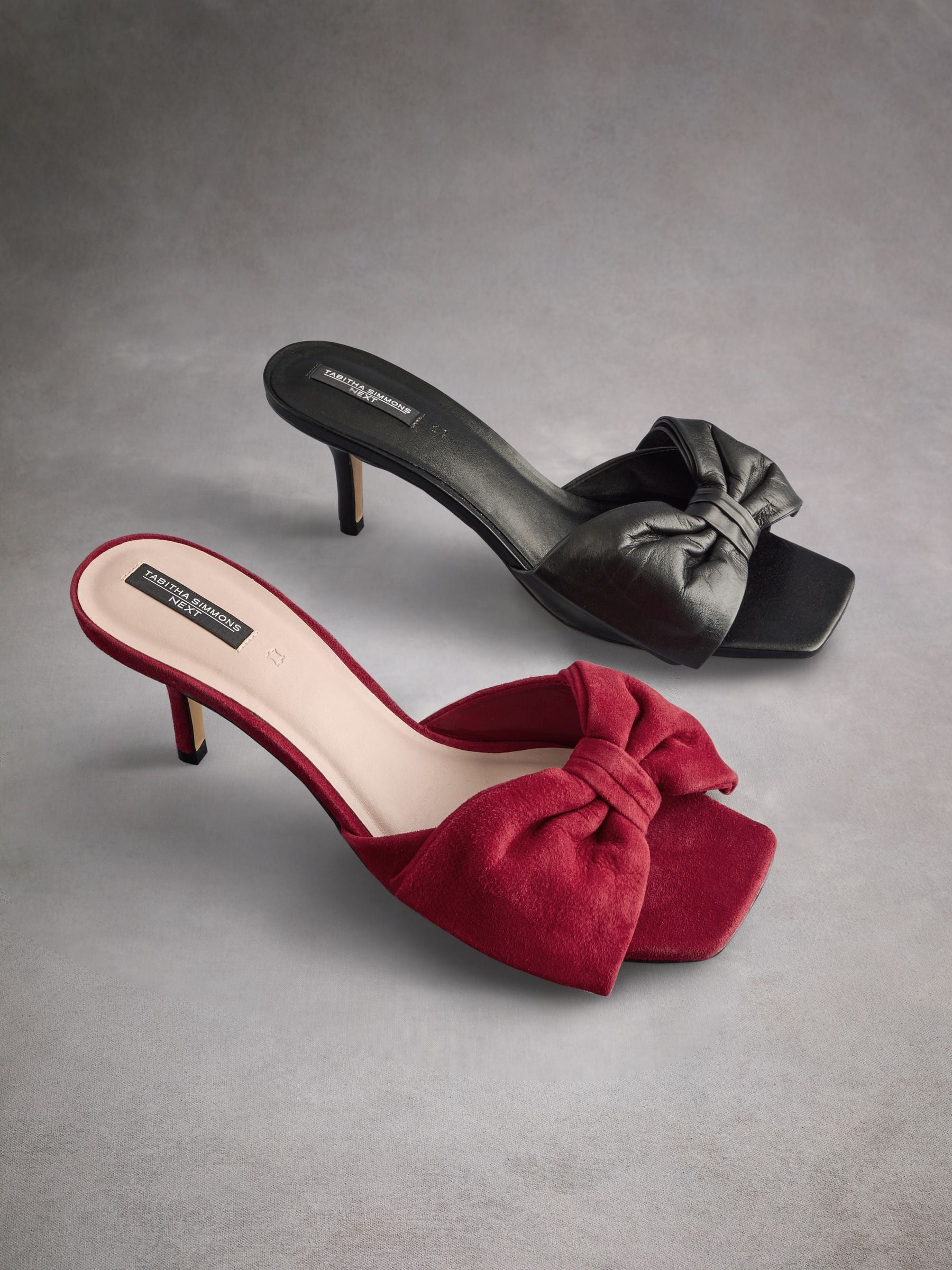 Red Tabitha Simmons Joelle Leather Bow Mules