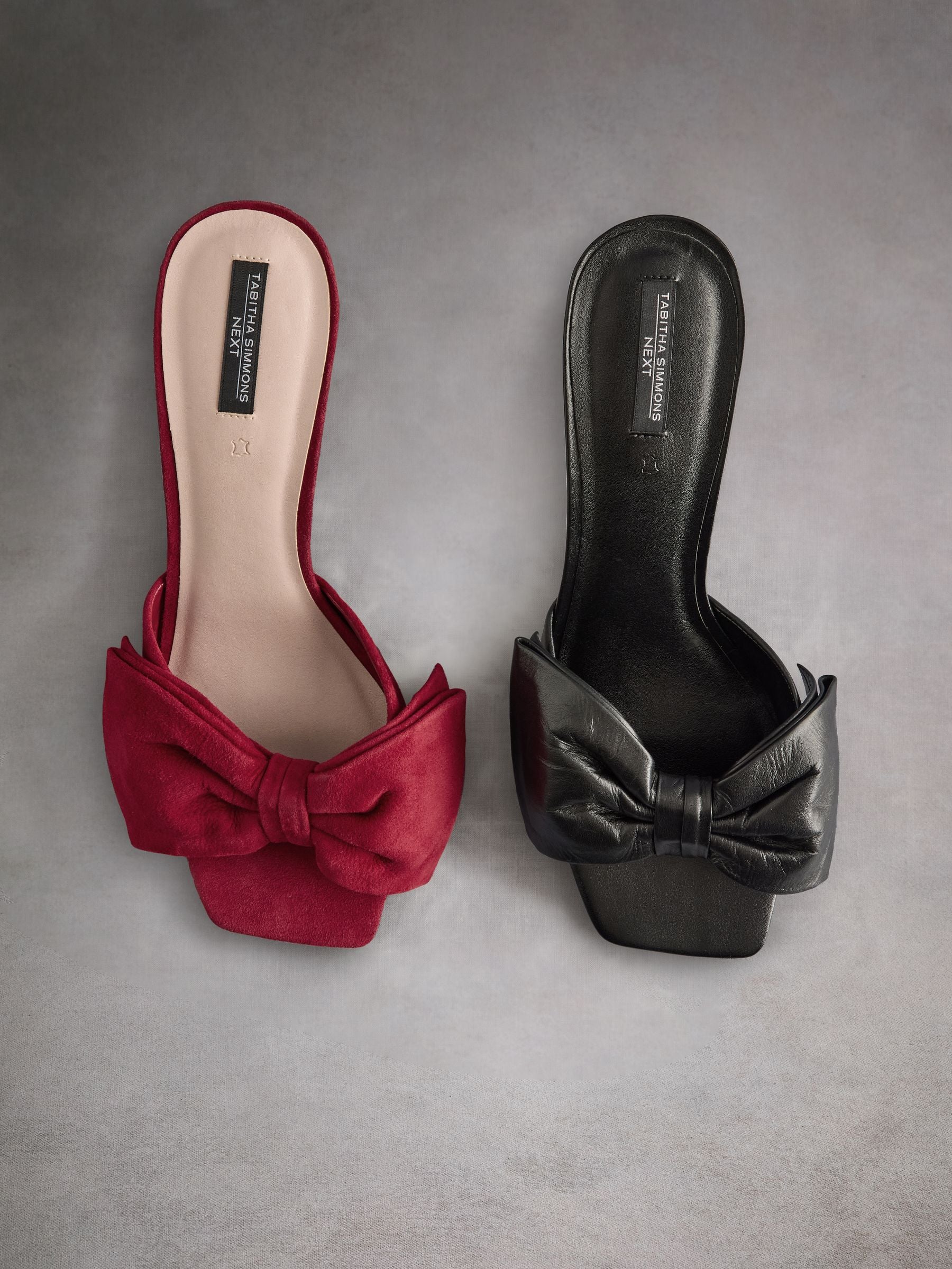 Red Tabitha Simmons Joelle Leather Bow Mules