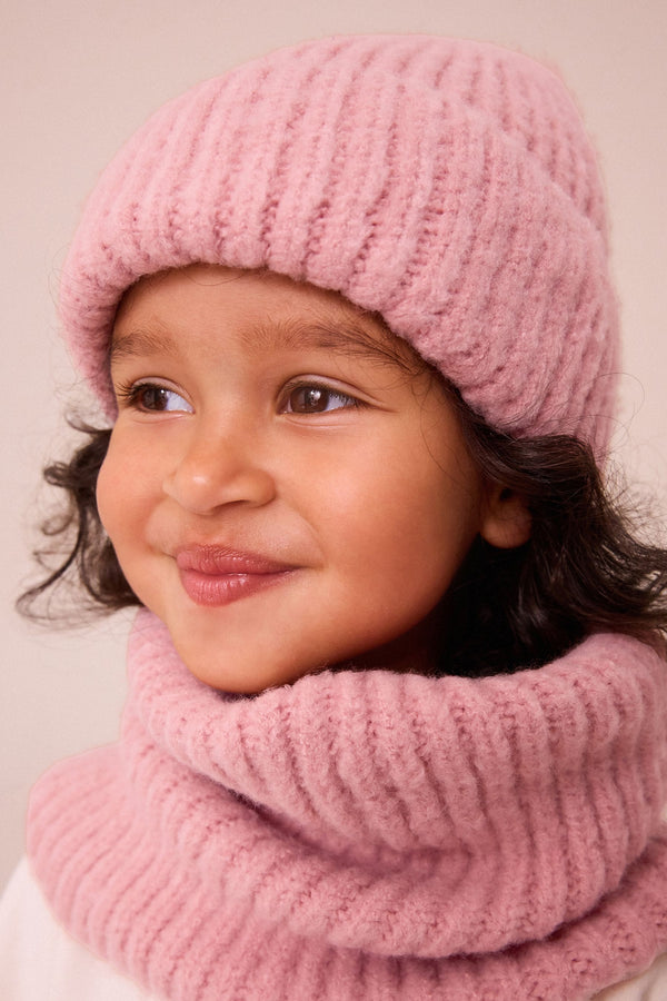 Pink Chunky Rib Snood (1-16yrs)