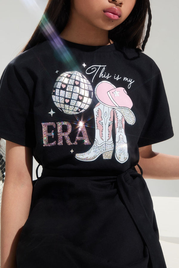 Black Era Graphic T-Shirt Dress (4-14yrs)