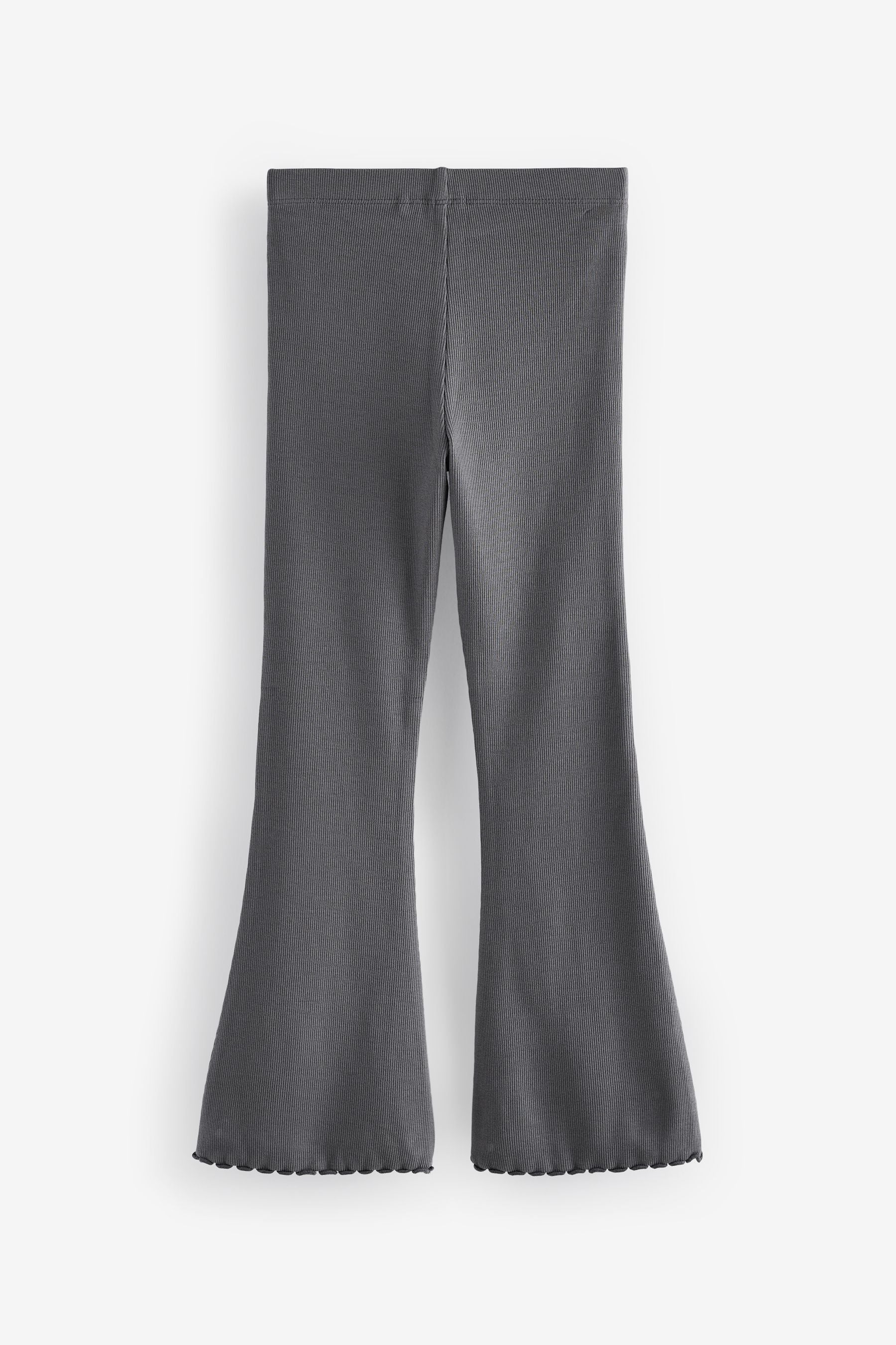 Charcoal Grey Rib Flare Leggings (3-16yrs)