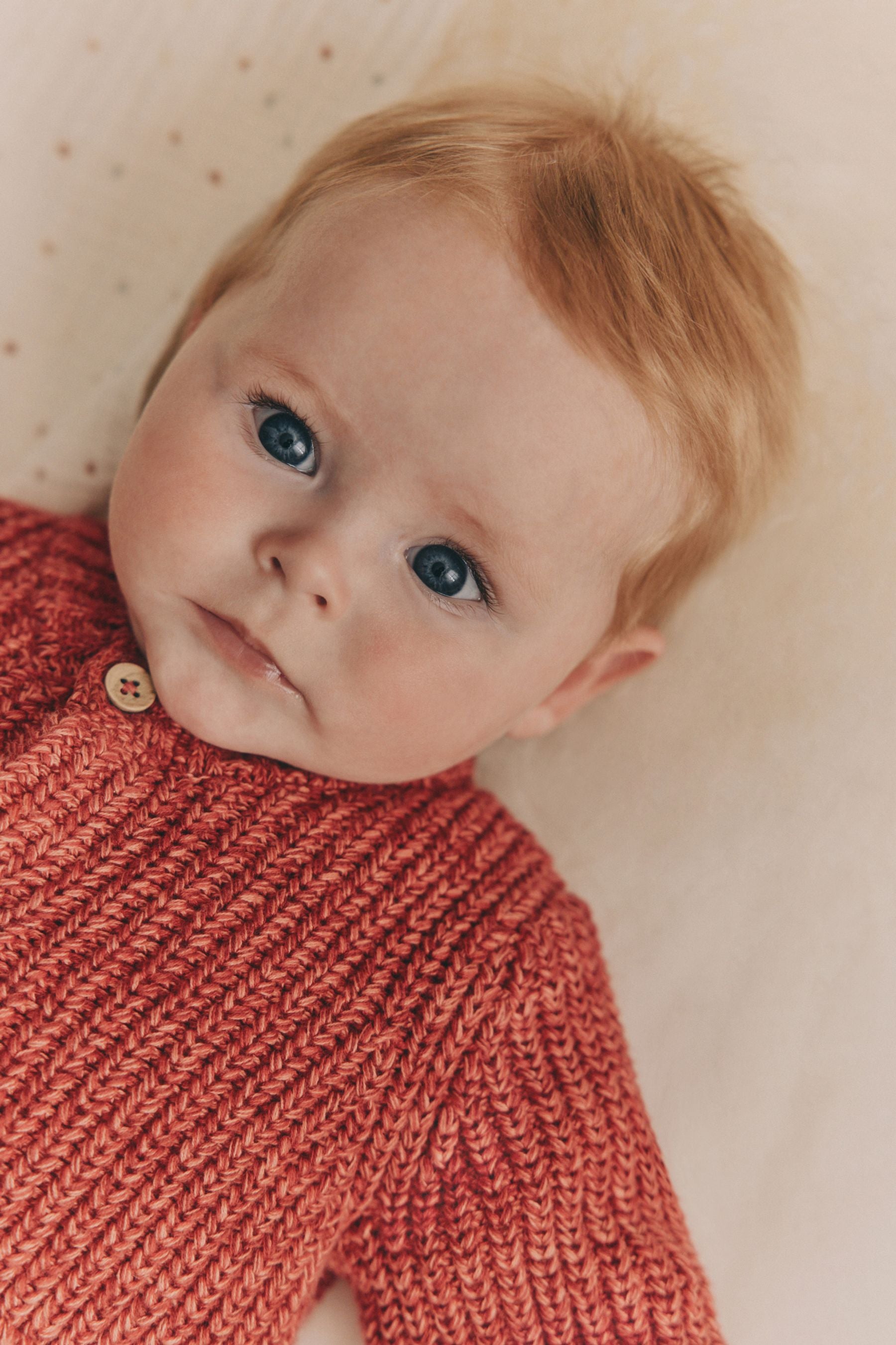 Red My First Christmas Baby Knitted Cardigan