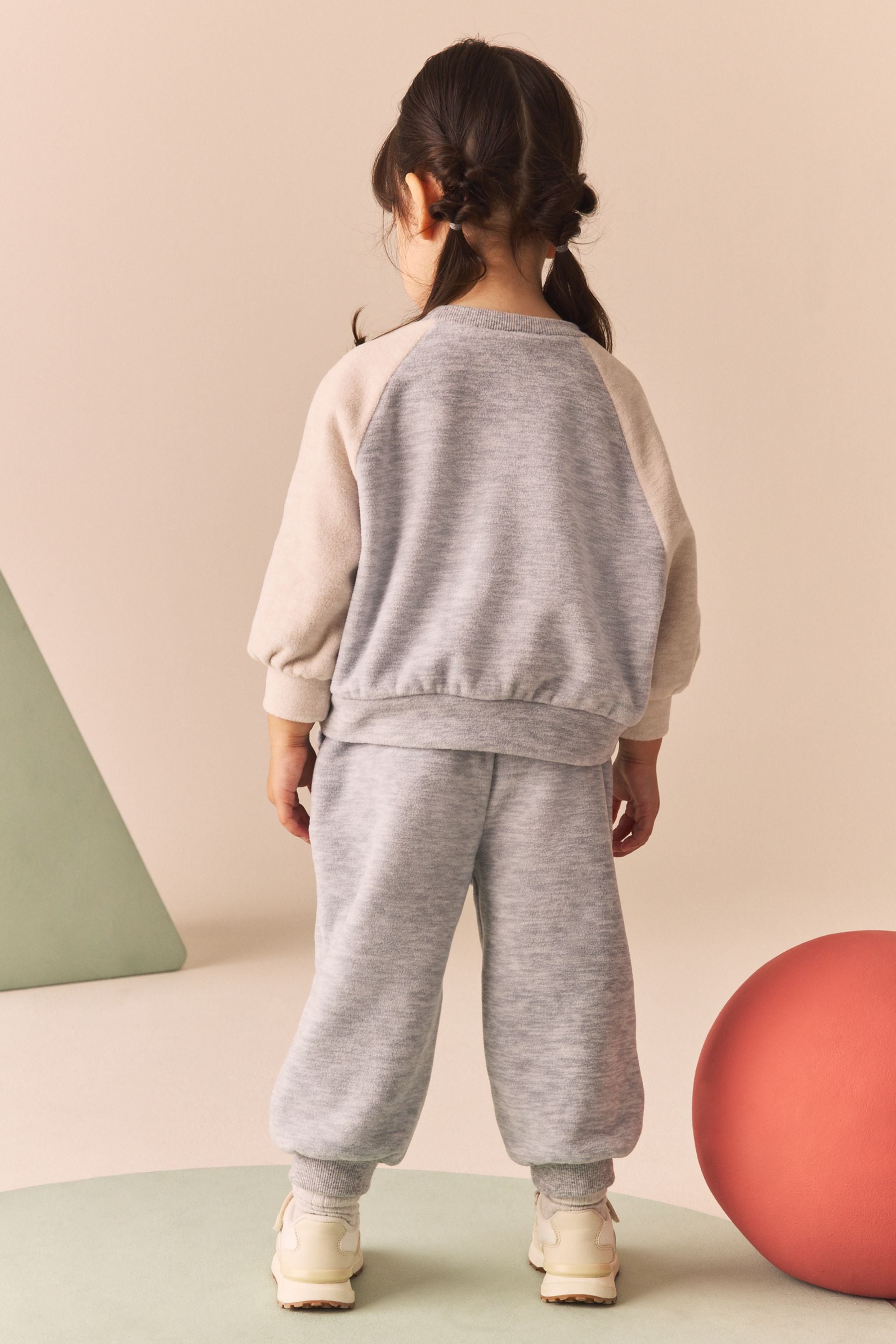 Grey Fleece Sweatshirt And Joggers Set (3mths-7yrs)