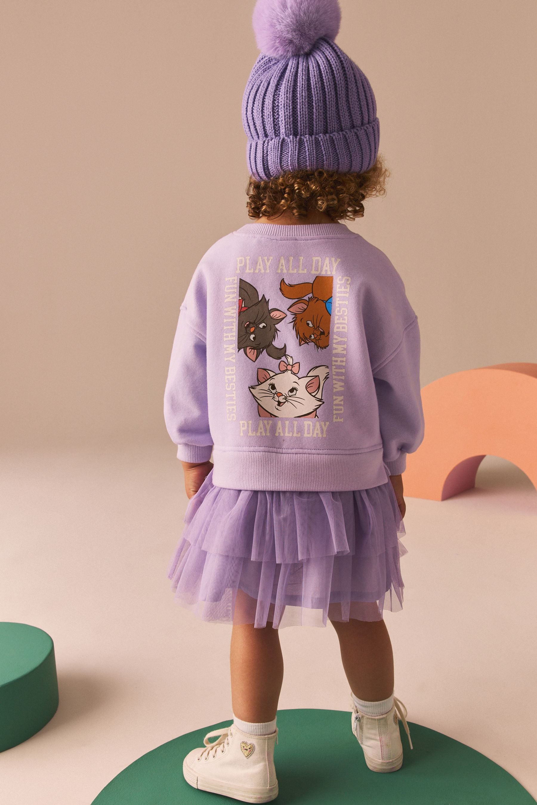 Purple Marie Sweat Mesh Dress (3mths-7yrs)