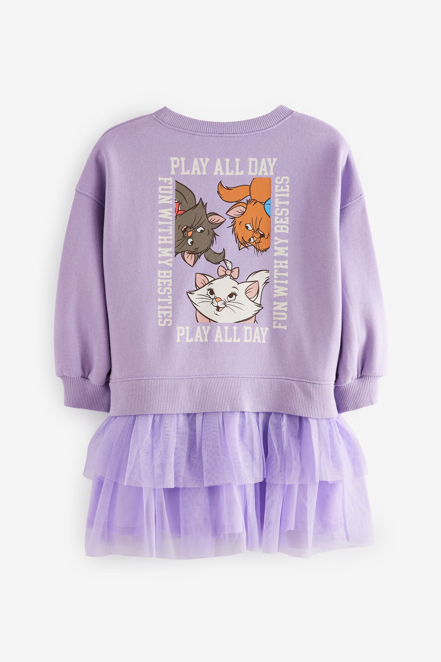 Purple Marie Sweat Mesh Dress (3mths-7yrs)