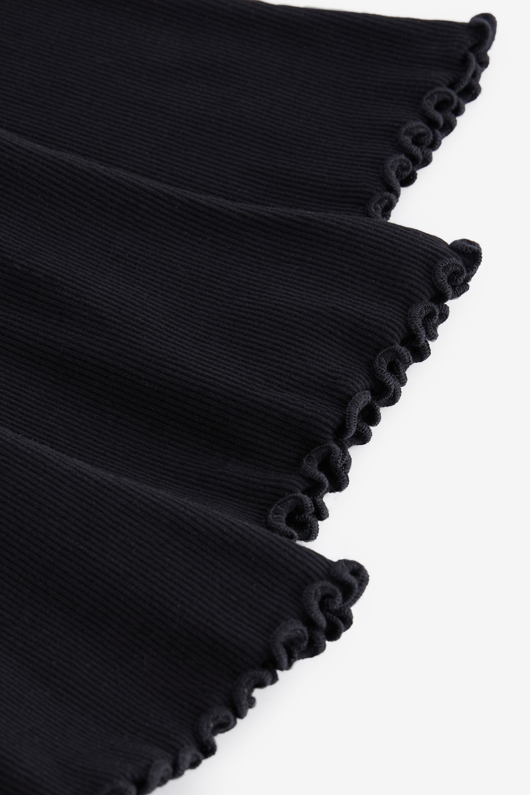 Black Ribbed Flare Leggings 3 Pack (3mths-7yrs)