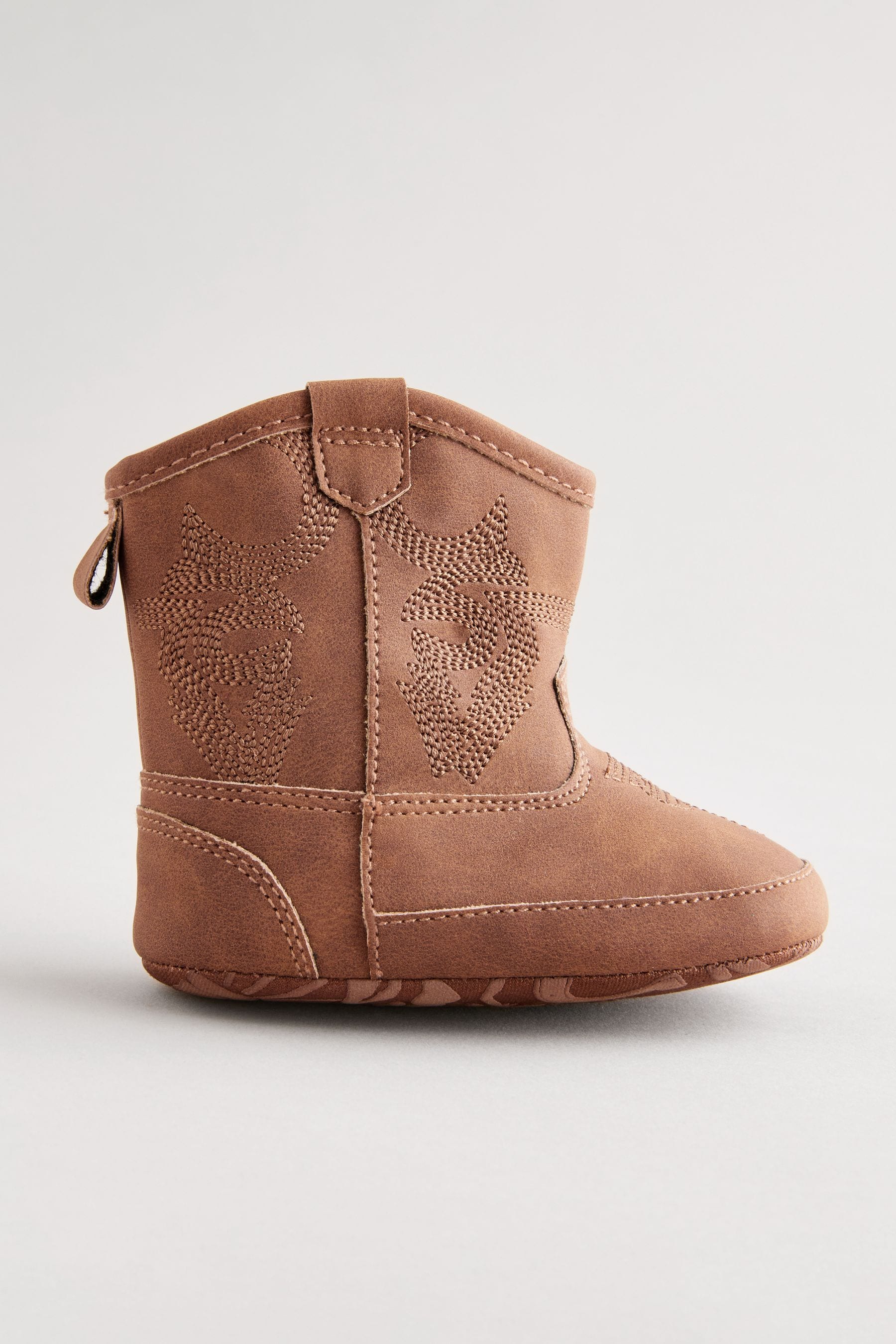 Tan Brown Western Baby Boots (0-24mths)