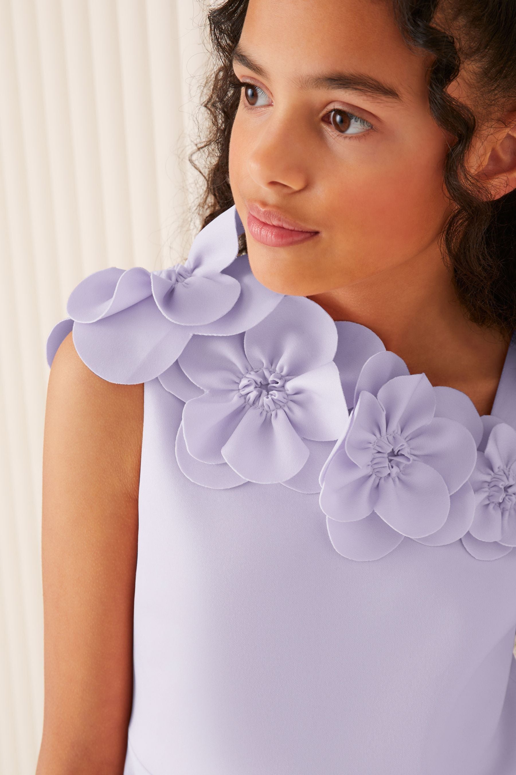 Purple Lipsy Corsage Scuba Occasion Dress (5-16yrs)