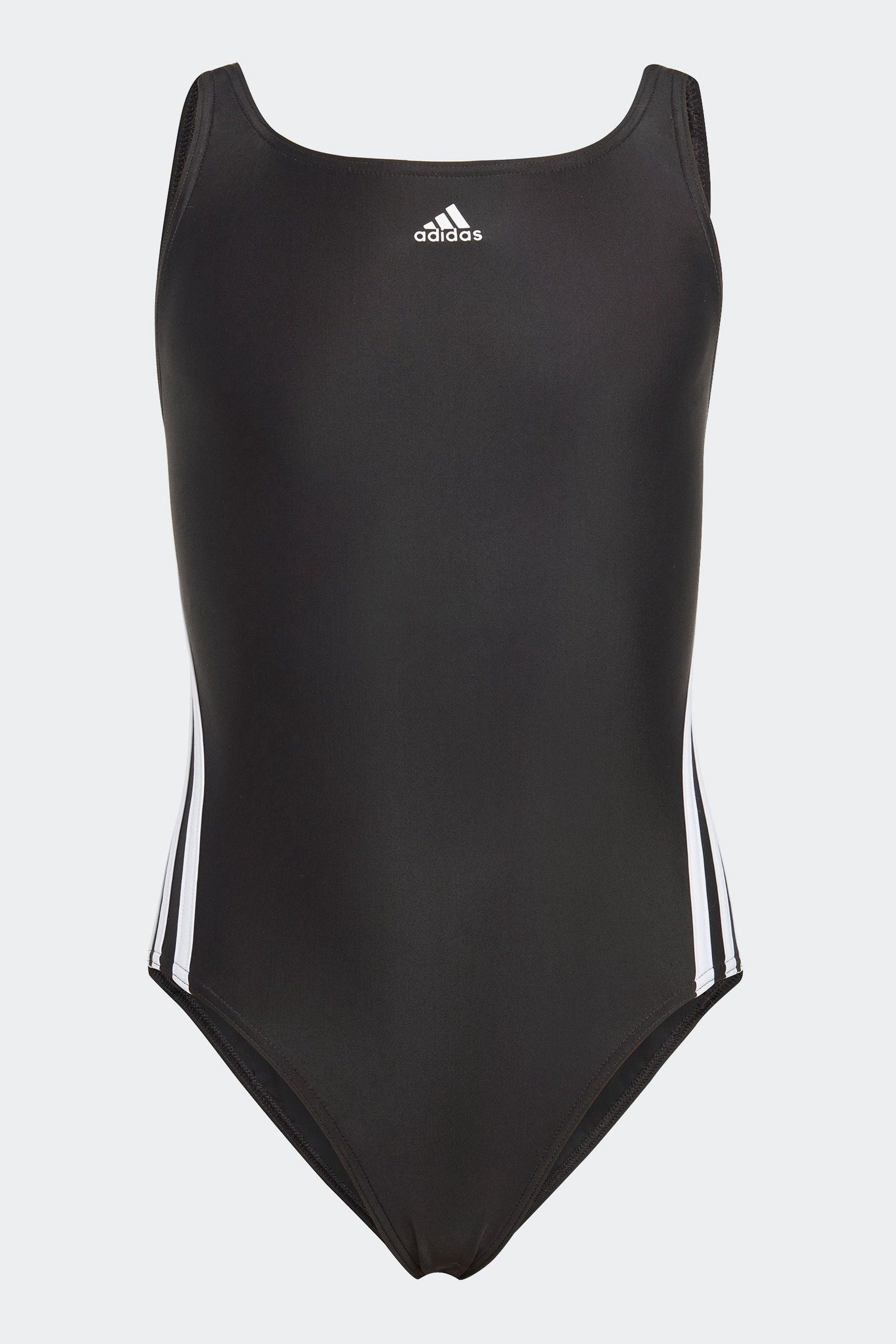 adidas Black/White 3Stripes Swimsuit