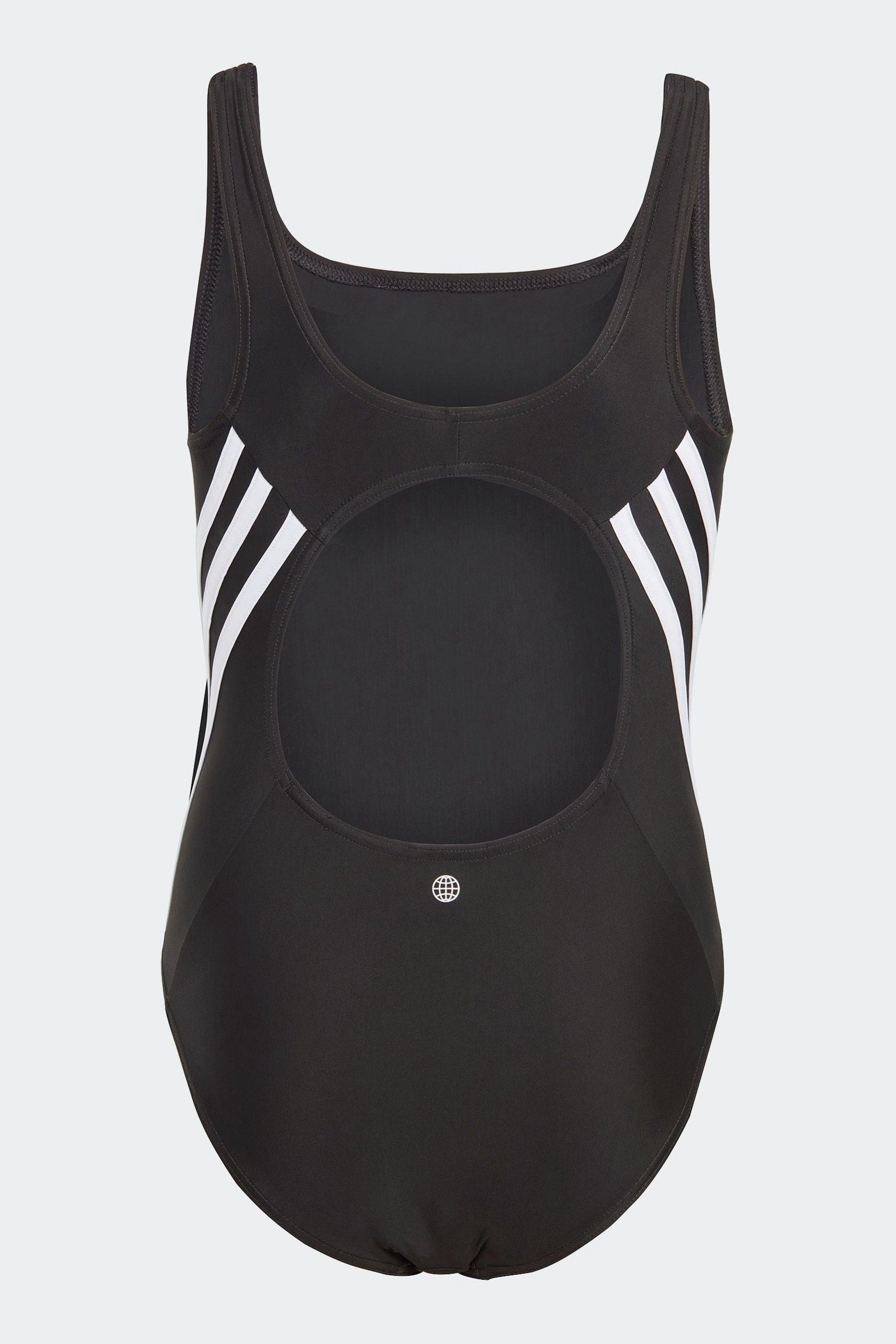 adidas Black/White 3Stripes Swimsuit