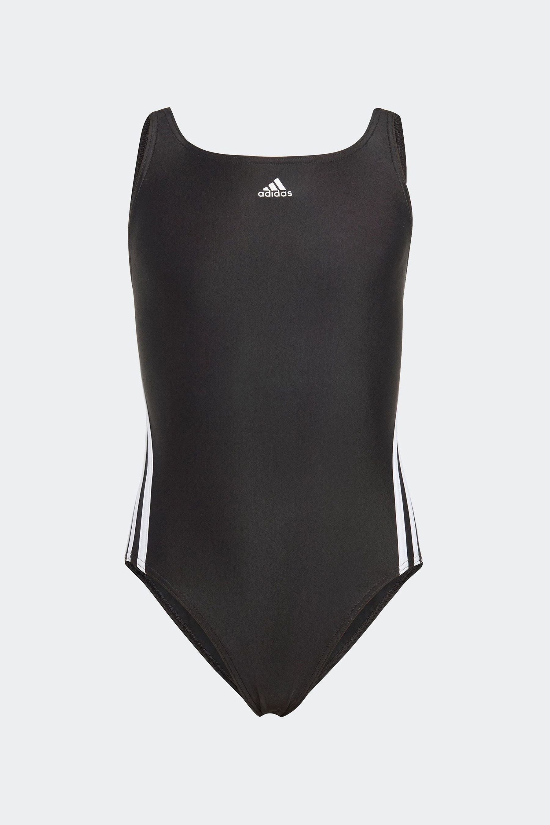 adidas Black/White 3Stripes Swimsuit