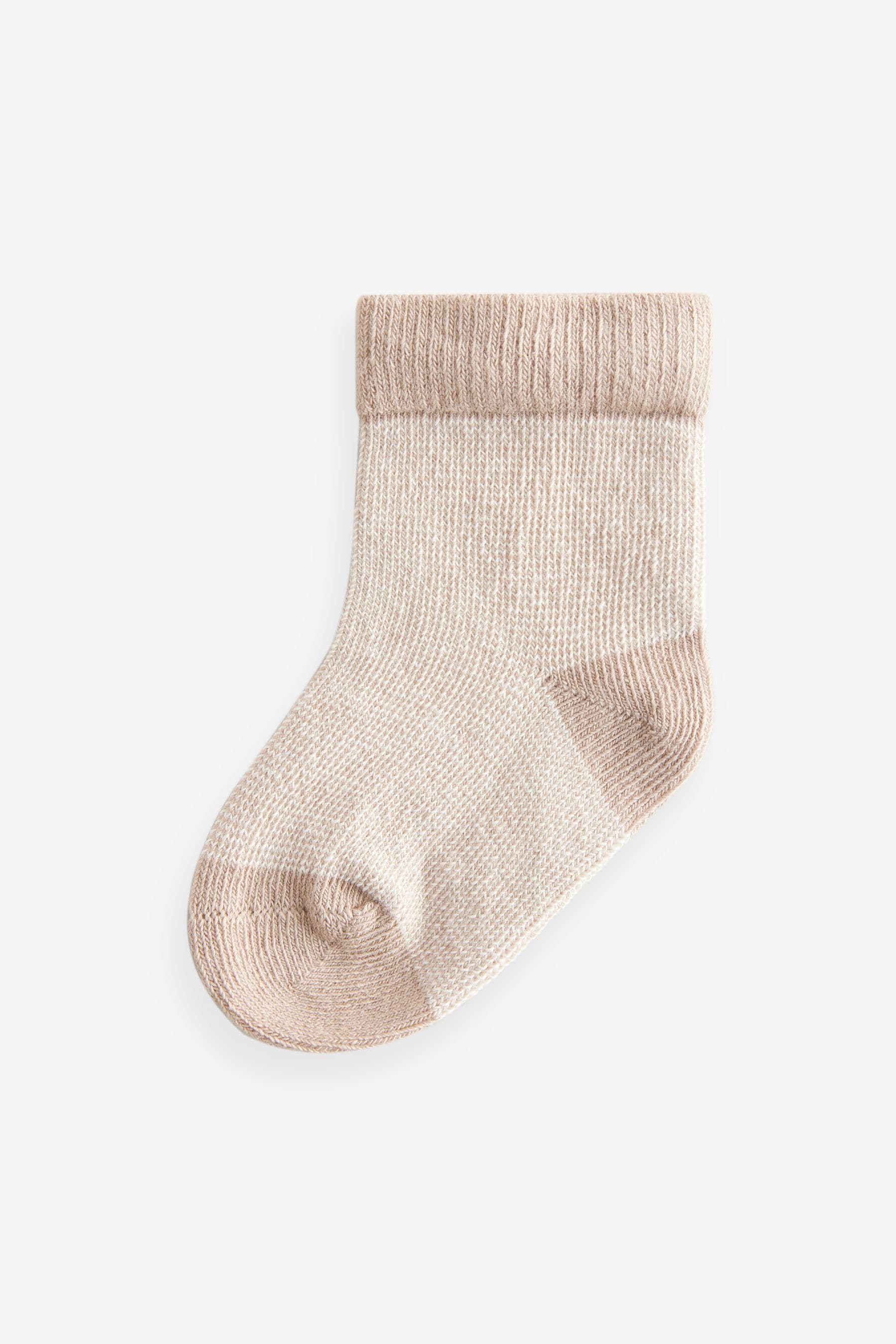 Green/Ecru Baby Socks 5 Pack (0mths-2yrs)