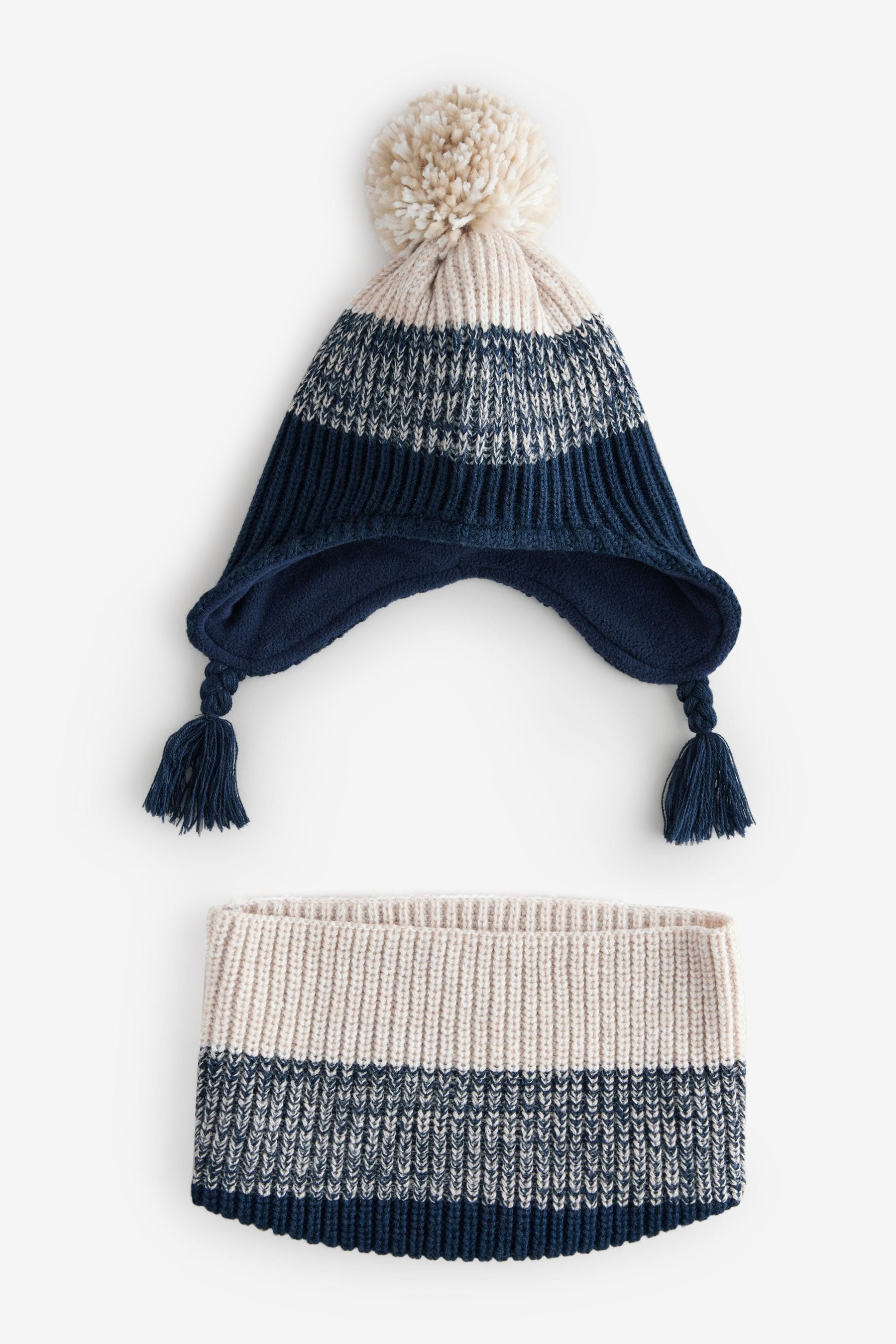 Monochrome Inca Hat & Snood Set (1-13yrs)