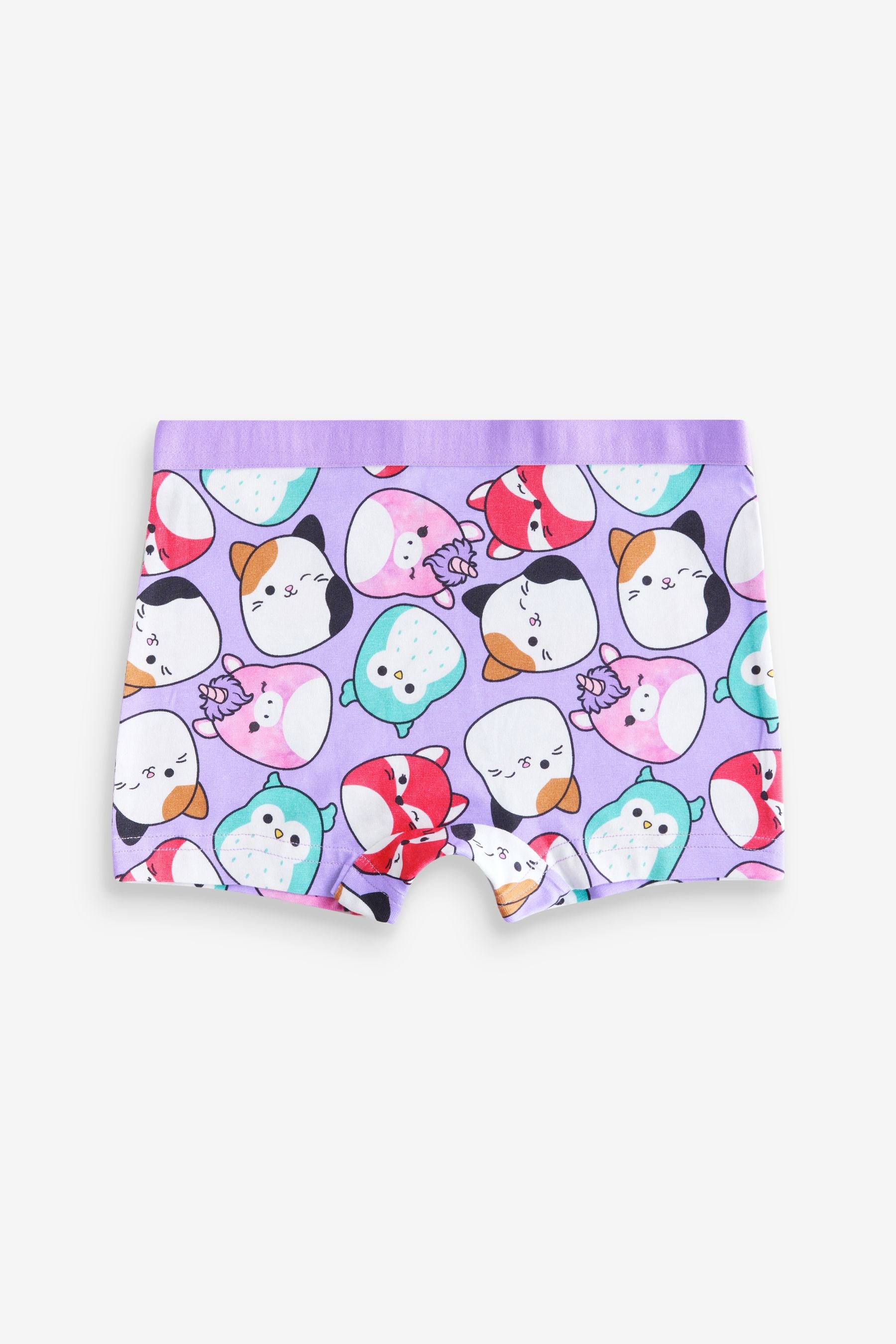 Purple/Green Squishmallow Short Briefs 5 Pack (5-14yrs)