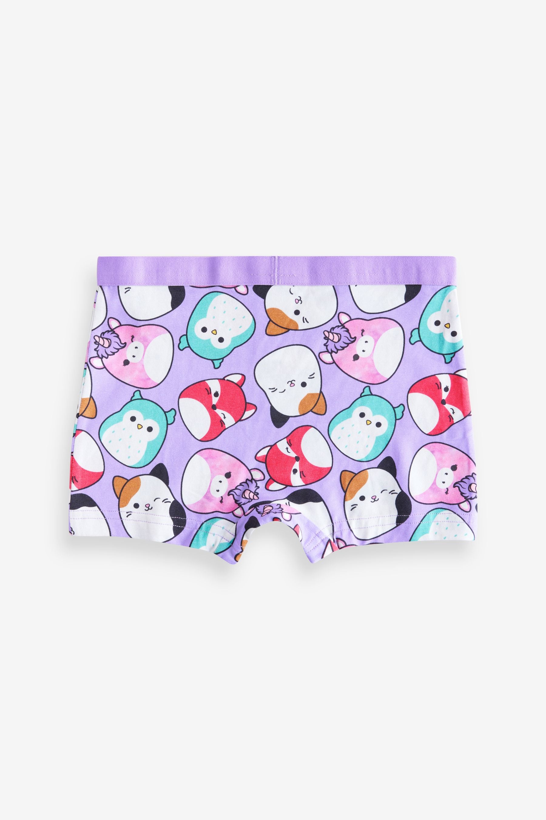 Purple/Green Squishmallow Short Briefs 5 Pack (5-14yrs)