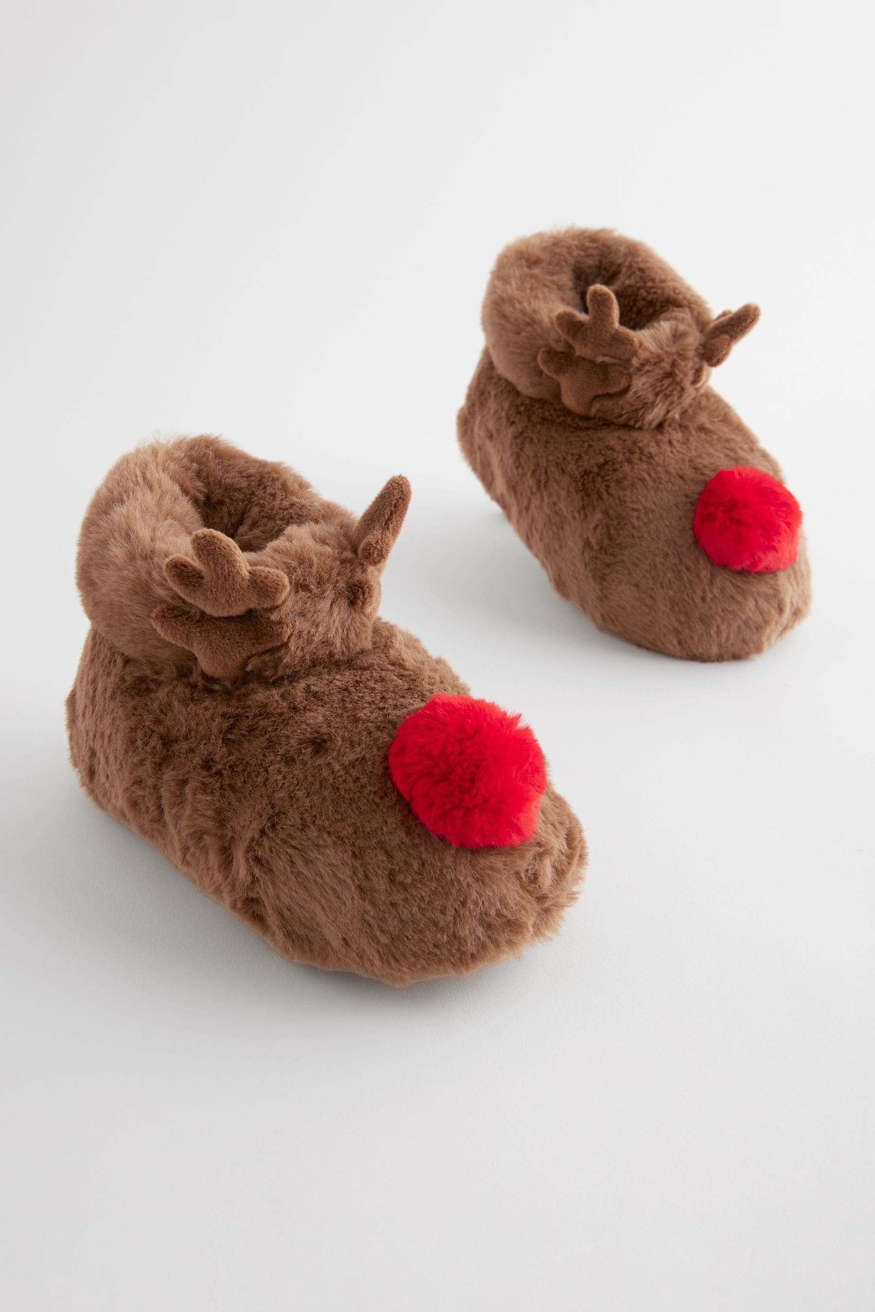 Brown Reindeer Slipper Boots